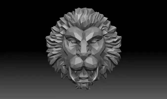 Hard surface tiger face for home decor 3d print