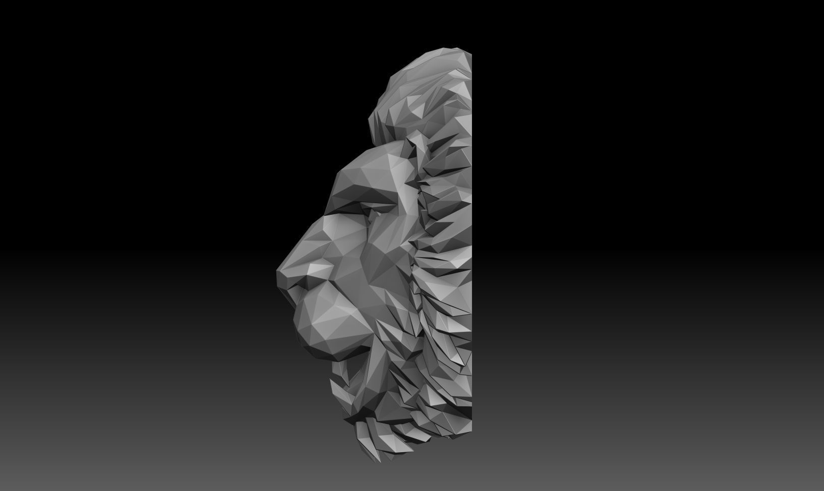Hard surface tiger face for home decor 3d print 3D print model_3