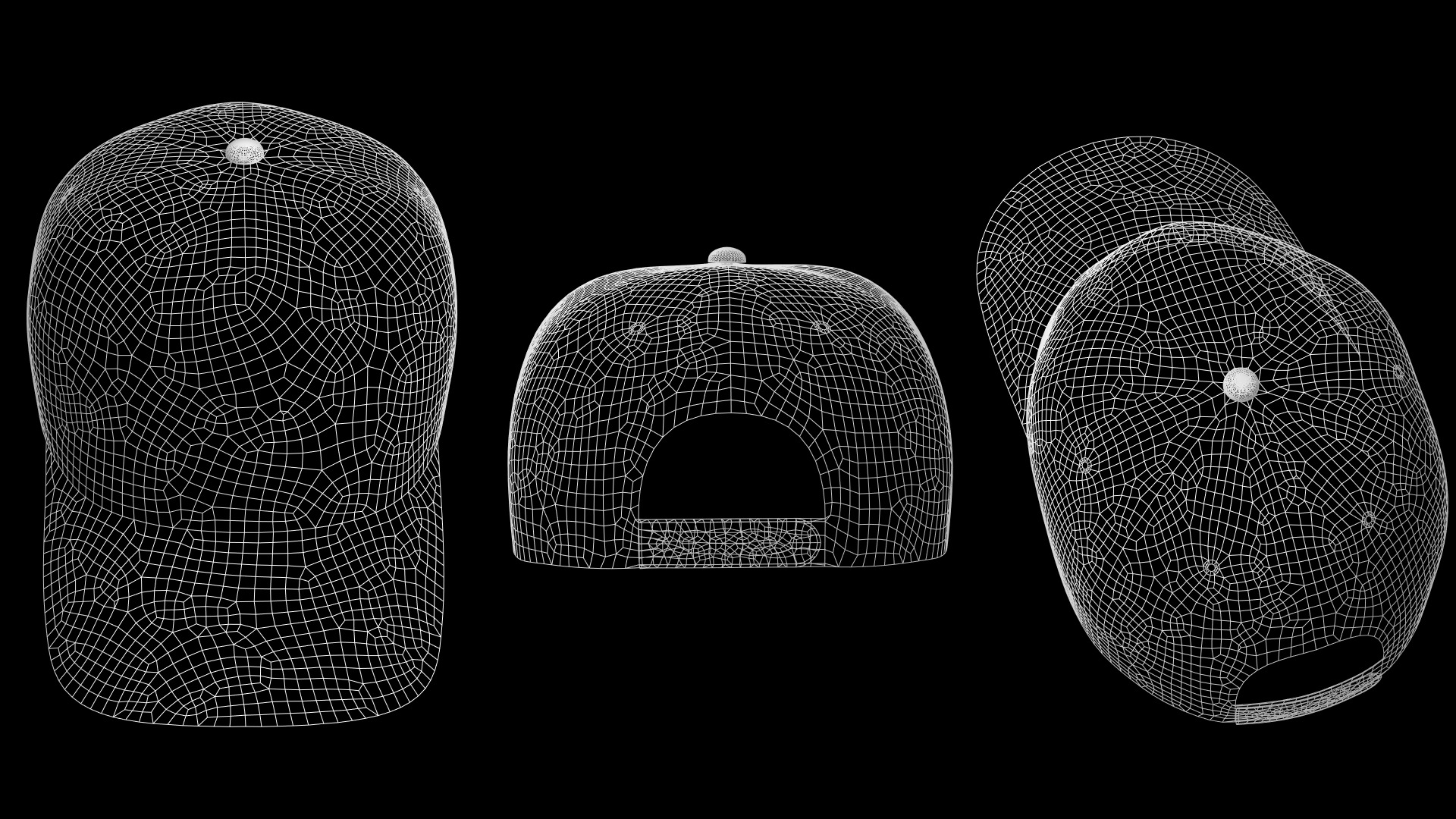 BASIC 5PANEL BASEBALL CAP mv2 highpoly 3D model_4