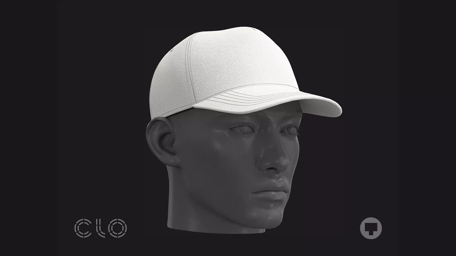 BASIC 5PANEL BASEBALL CAP mv2 highpoly 3D model_0
