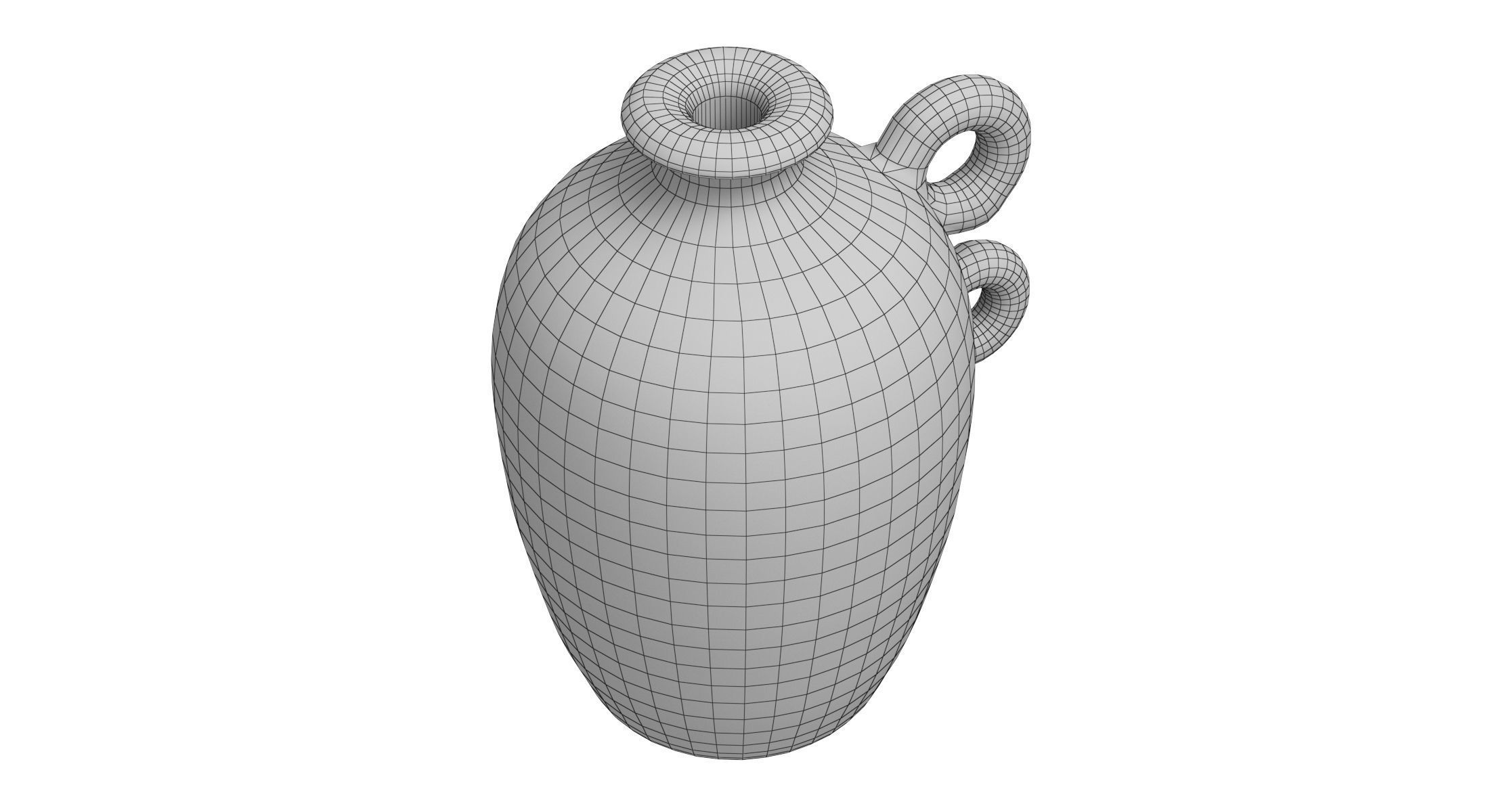 Handmade Ceramic Bottle and Bowl 3D model_15
