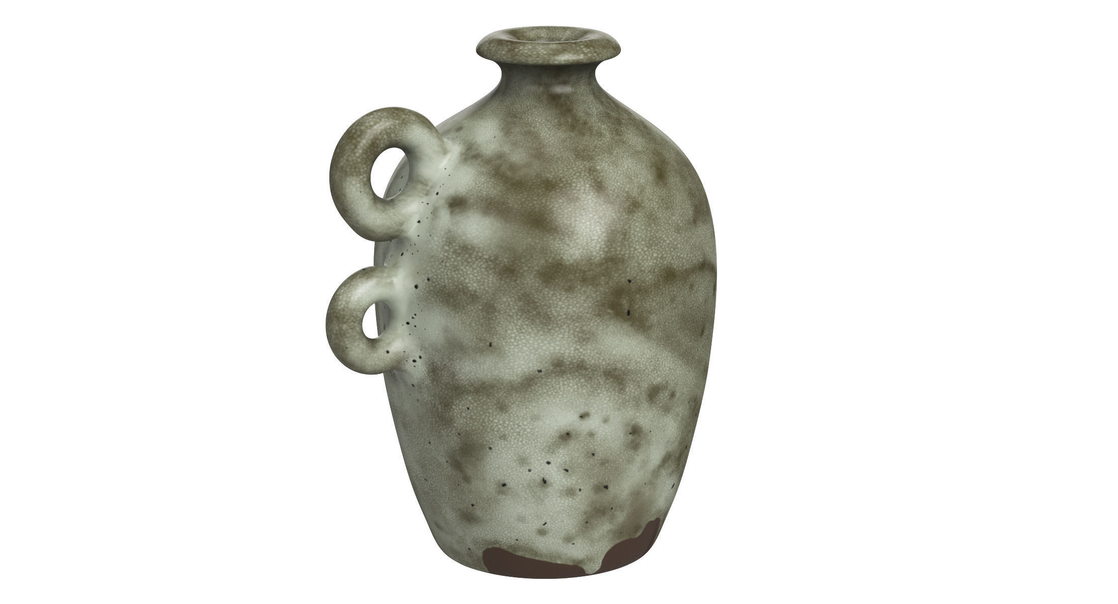 Handmade Ceramic Bottle and Bowl 3D model_1