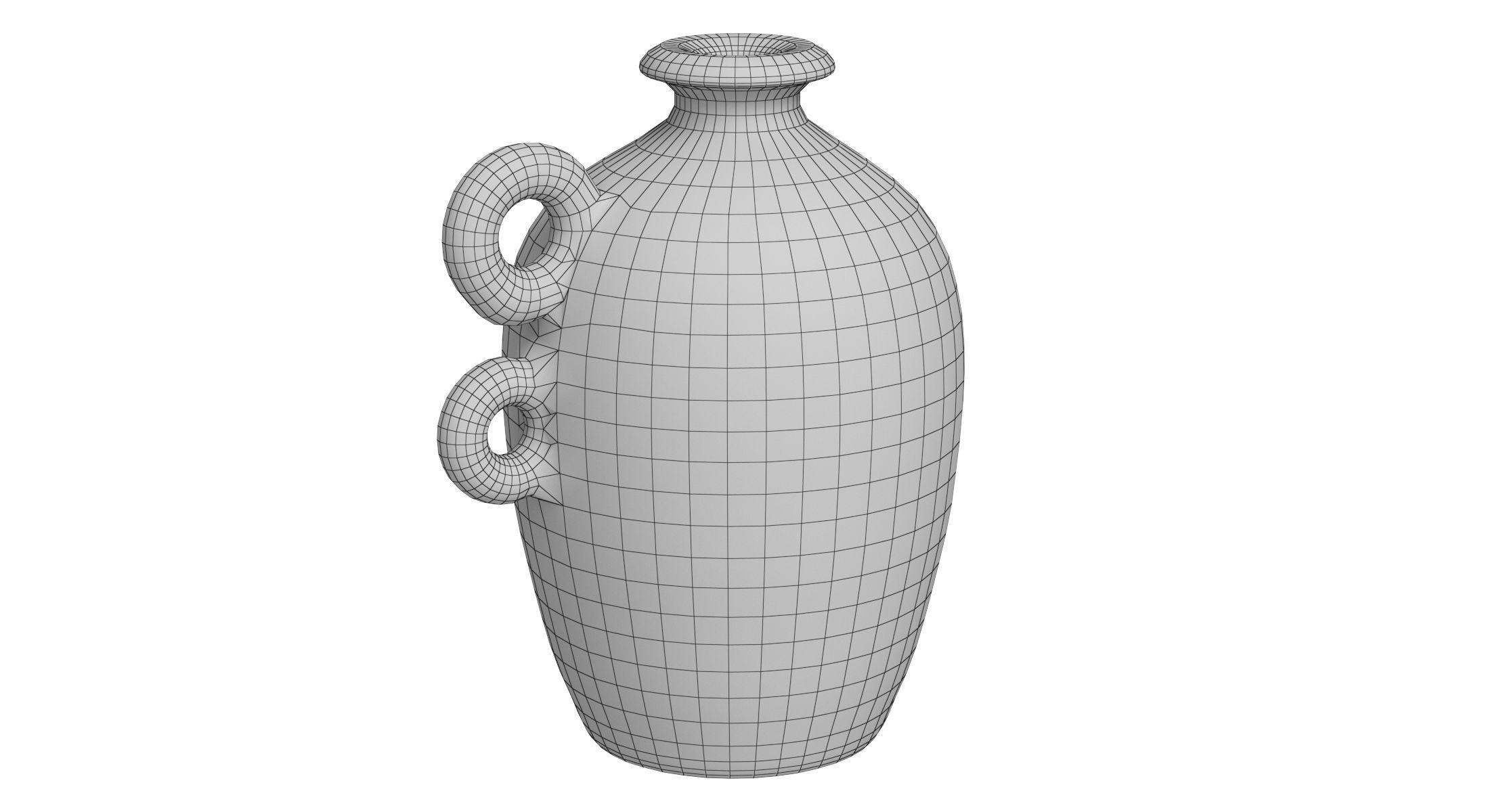 Handmade Ceramic Bottle and Bowl 3D model_13