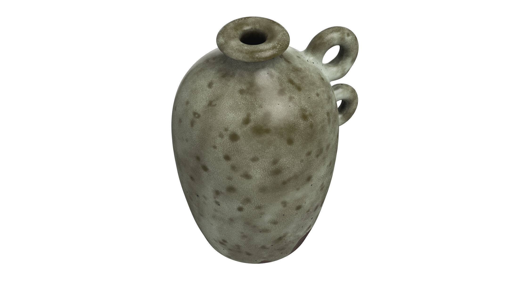 Handmade Ceramic Bottle and Bowl 3D model_3
