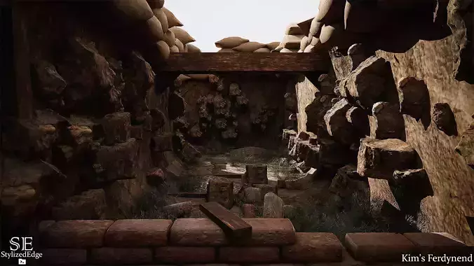 TRENCH SCENE 130 PROPS and Materials For UNREAL ENGINE 4 and 5 3D model