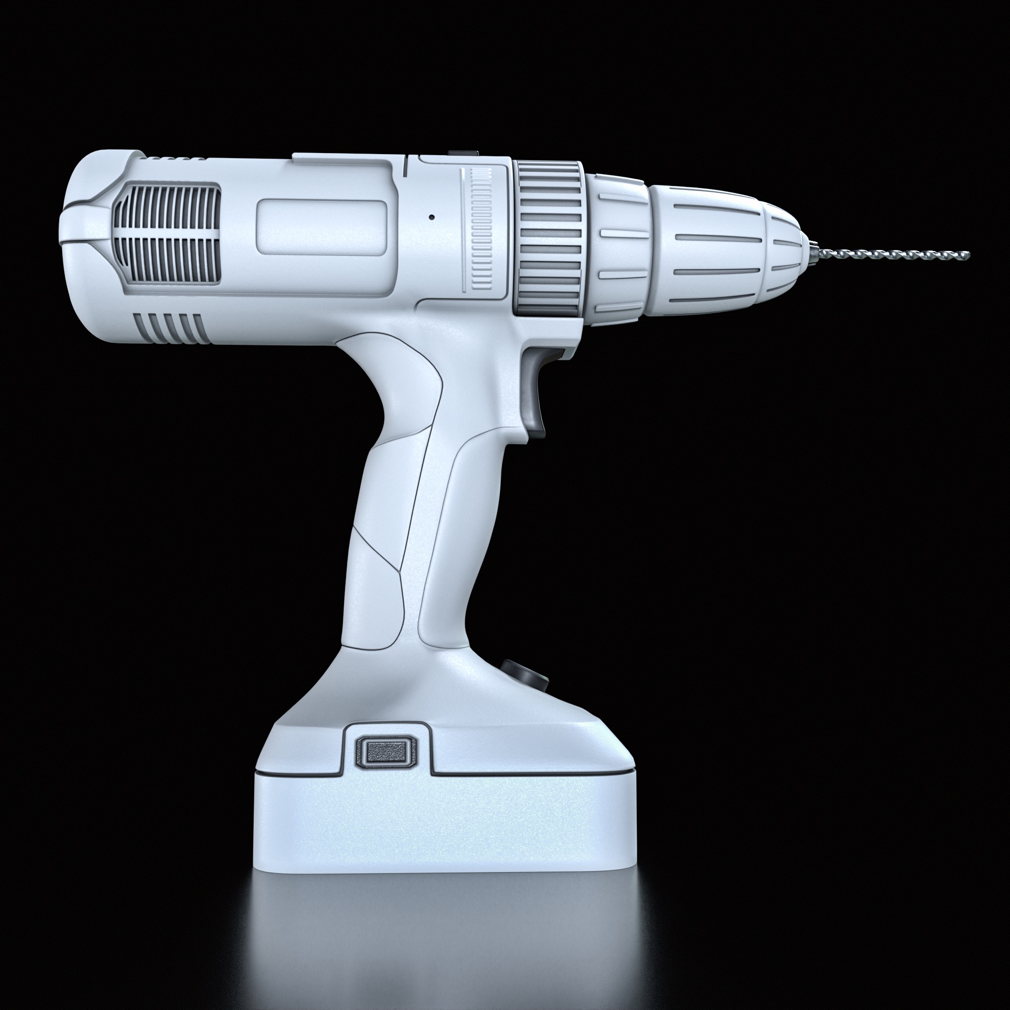 Hammer-Drill Low-poly 3D model_4