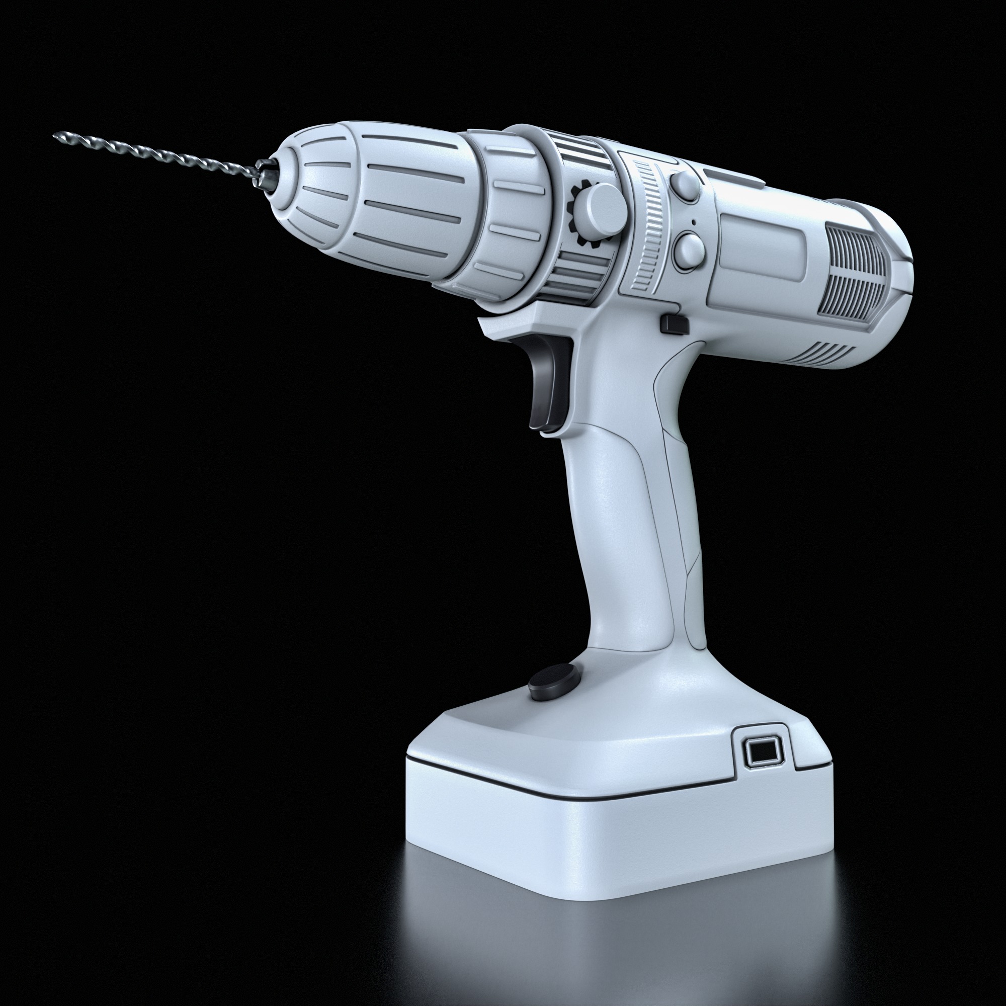 Hammer-Drill Low-poly 3D model_3