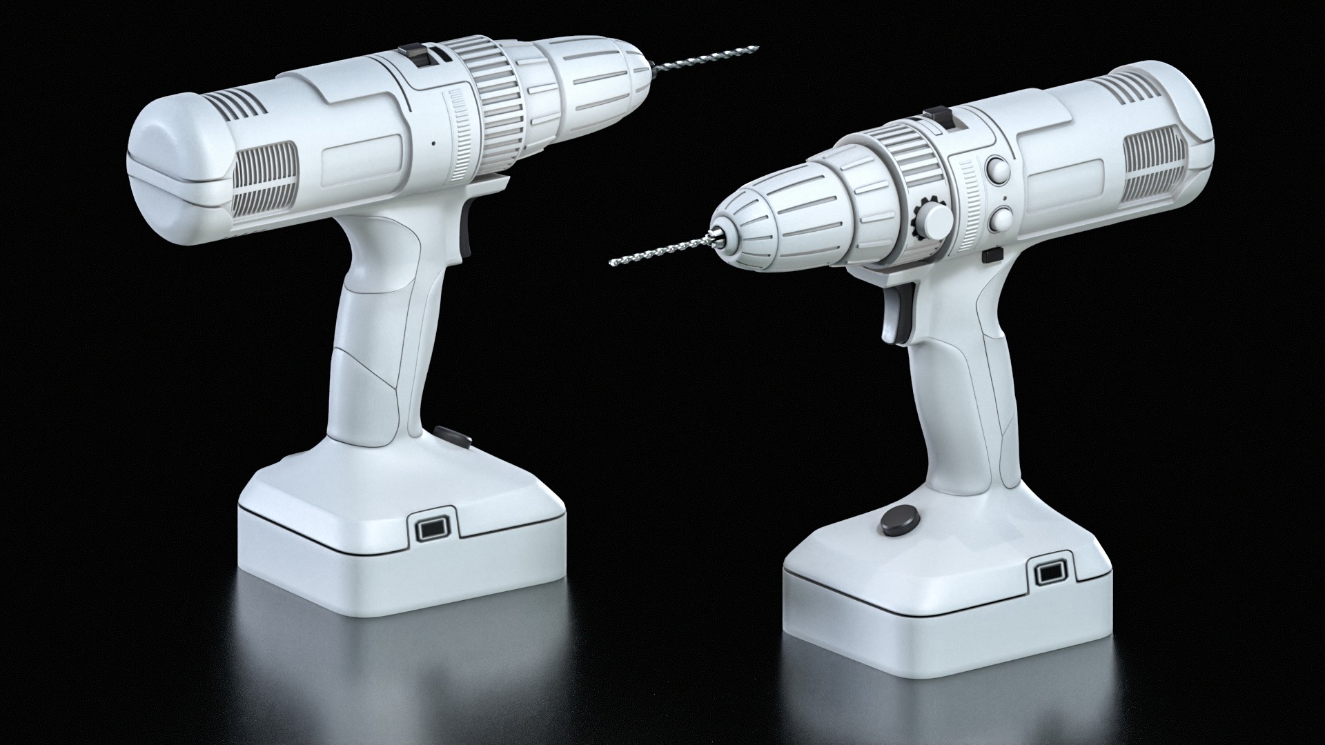 Hammer-Drill Low-poly 3D model_2