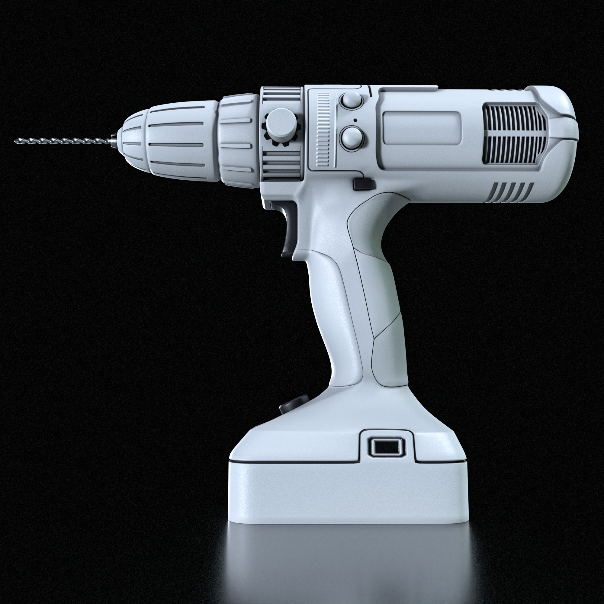 Hammer-Drill Low-poly 3D model_6