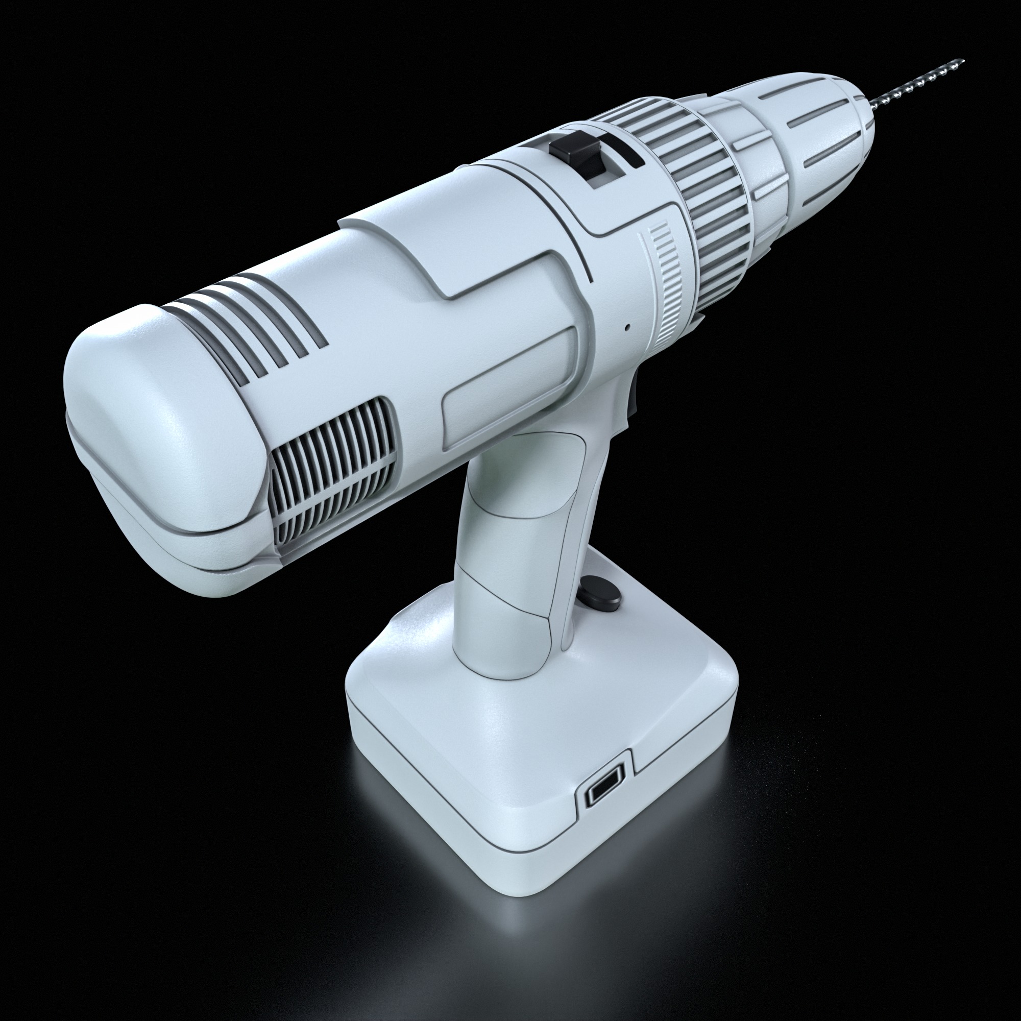 Hammer-Drill Low-poly 3D model_7