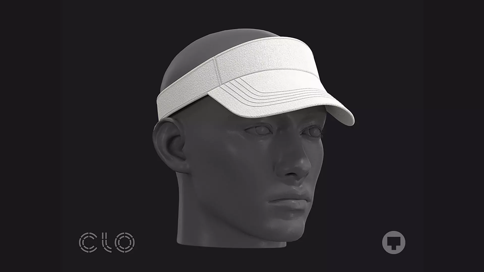 BASIC VISOR CAP mv2 highpoly 3D model