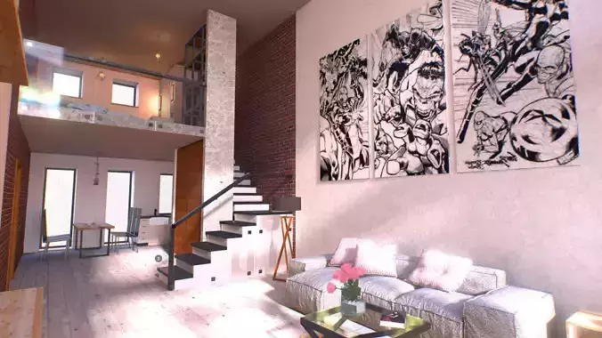 G00019 VR Virtual Reality Environment New York Apartment