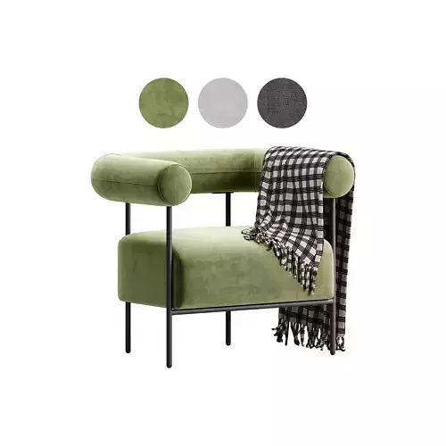 Fulbourn Rust Ochre Velvet Armchair