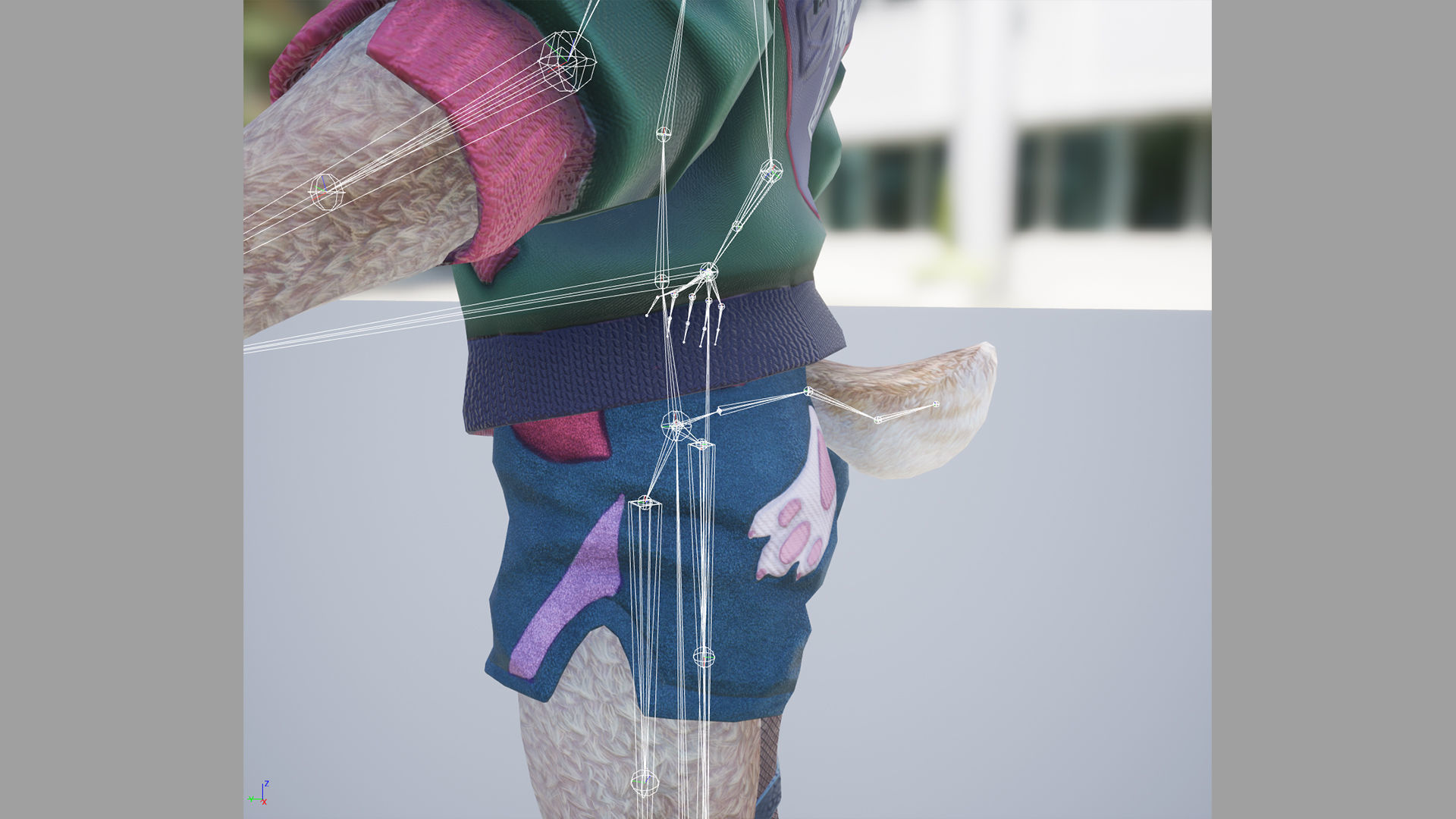 Bunny girl Low-poly 3D model_19