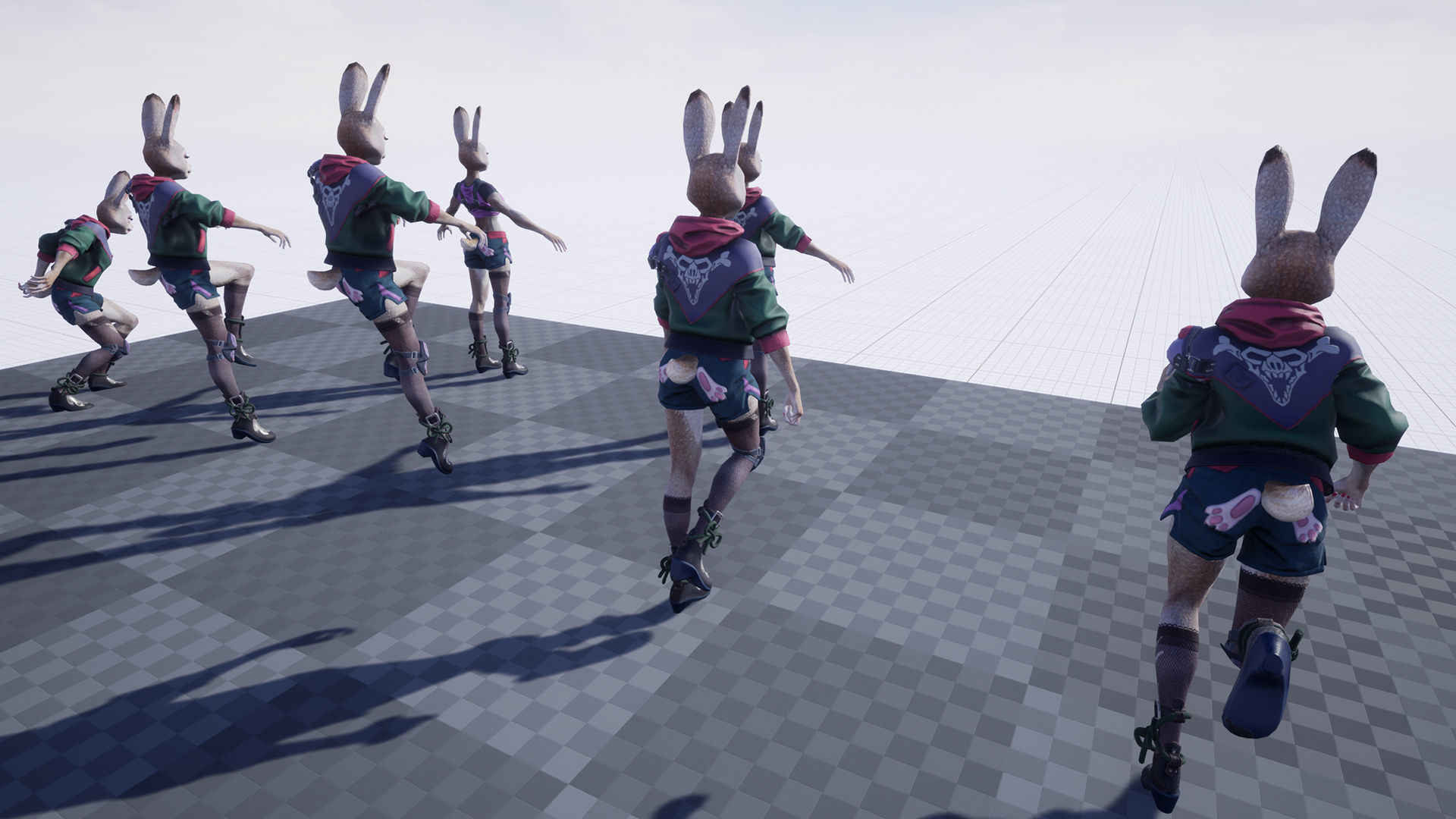 Bunny girl Low-poly 3D model_18