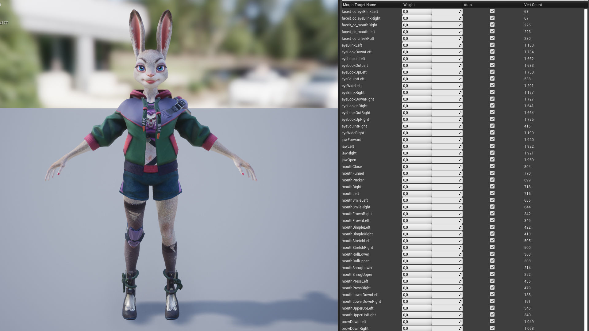 Bunny girl Low-poly 3D model_14