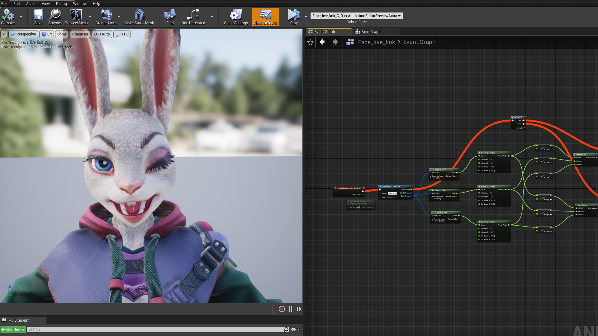 Bunny girl Low-poly 3D model_15