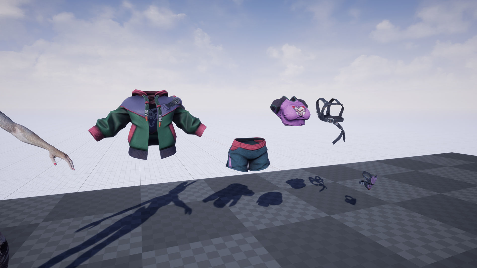 Bunny girl Low-poly 3D model_16