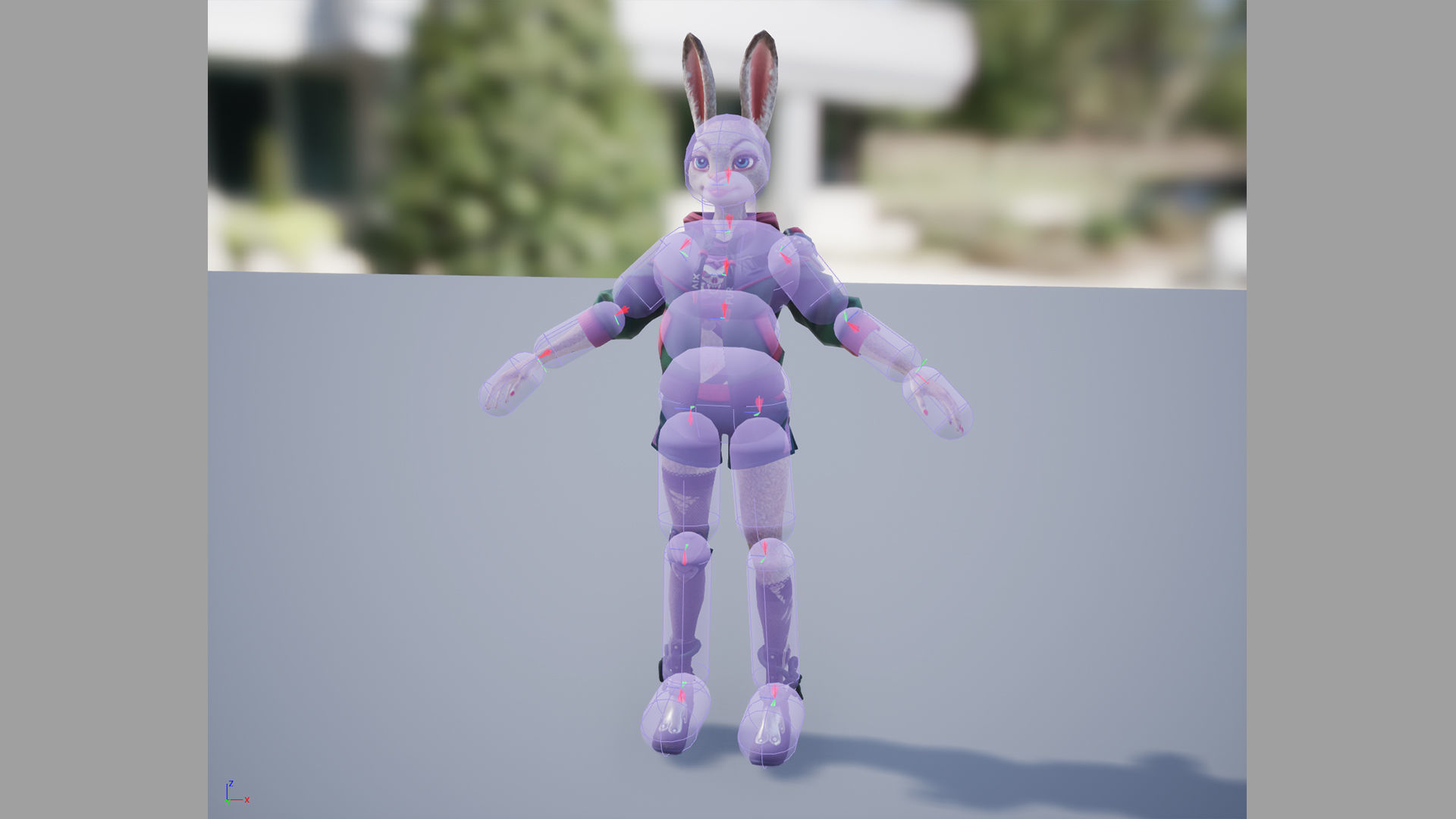 Bunny girl Low-poly 3D model_12