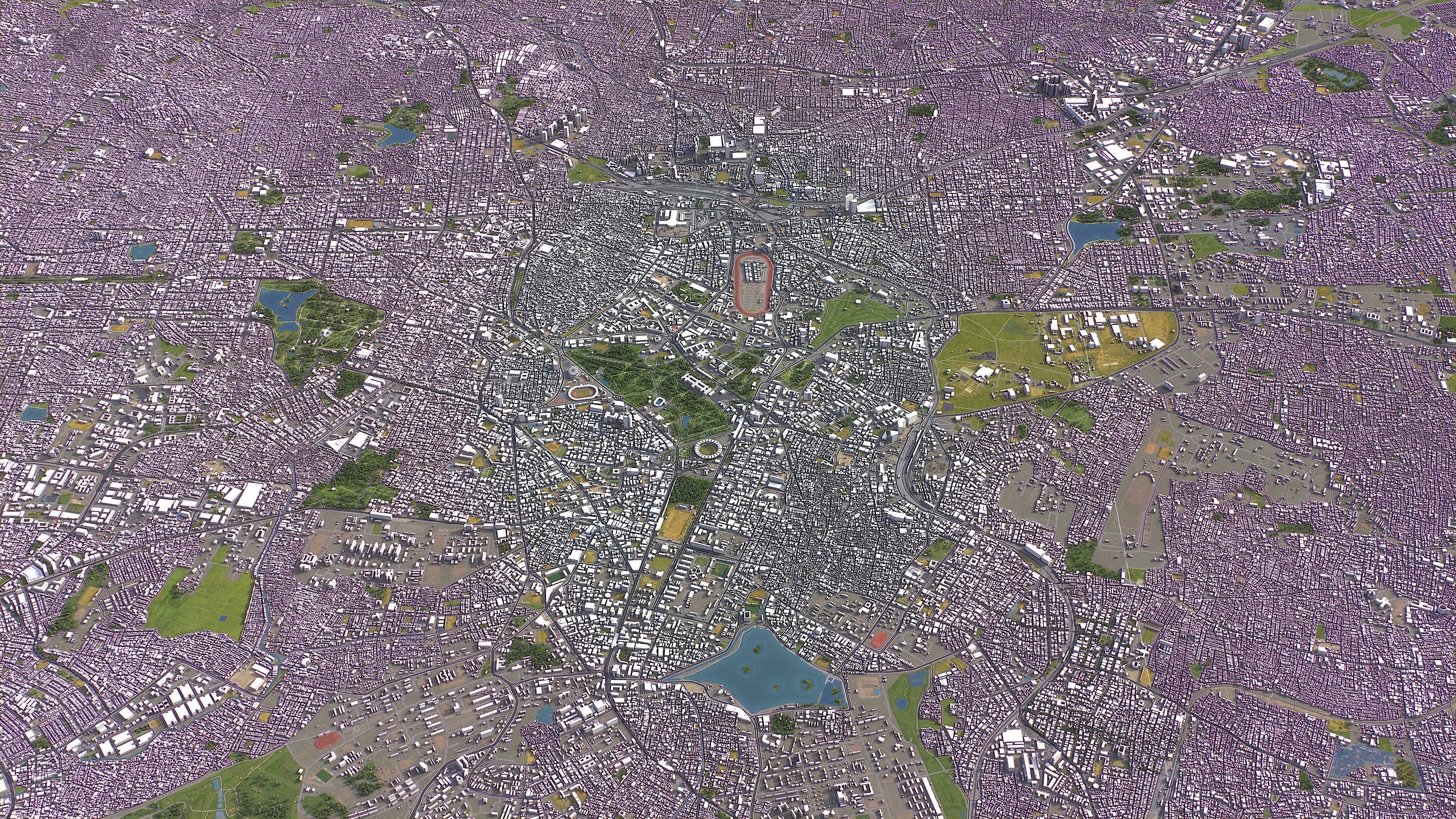 Bengaluru - Bangalore - 3D City Model Low-poly 3D model_8