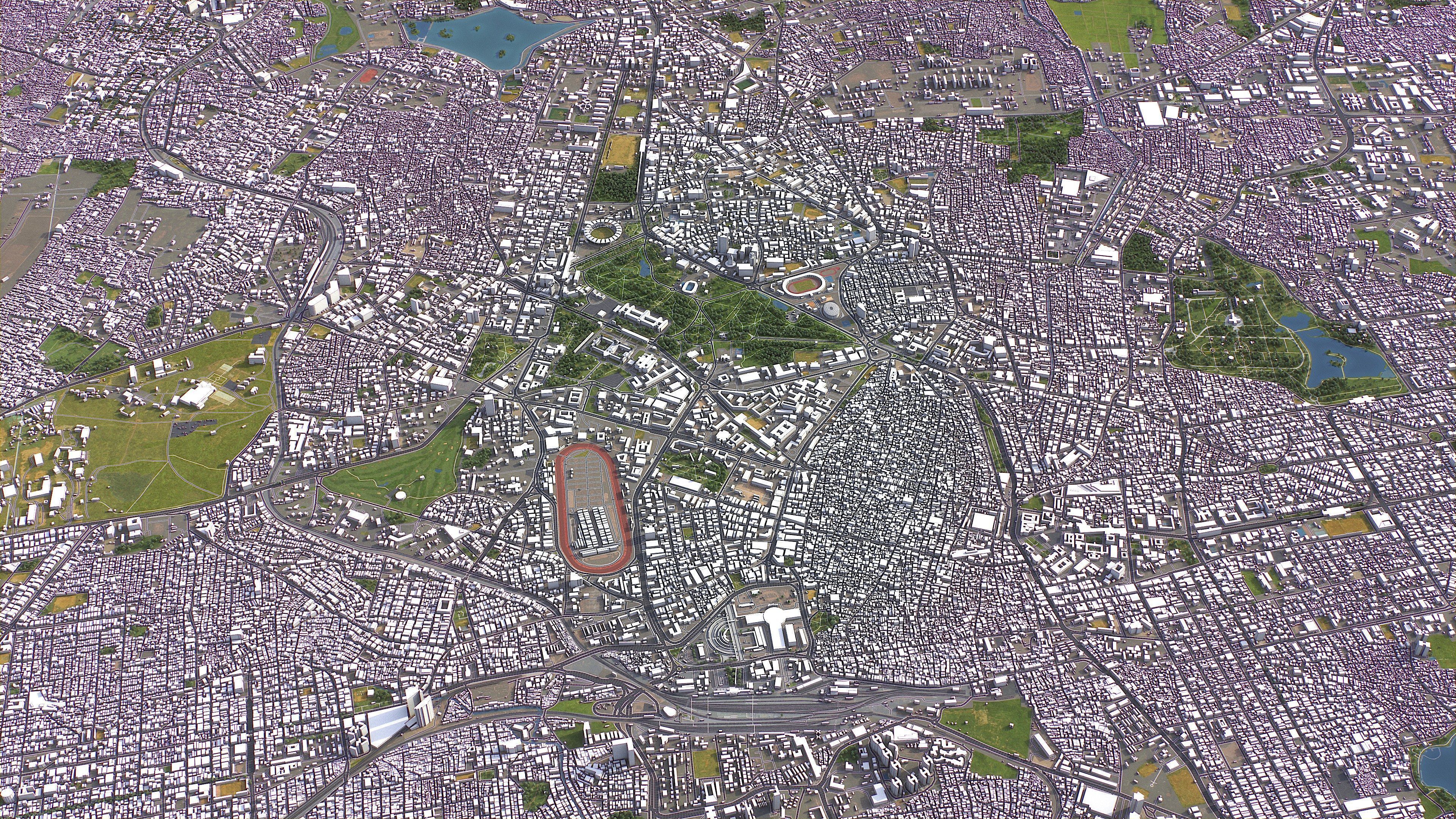 Bengaluru - Bangalore - 3D City Model Low-poly 3D model_2