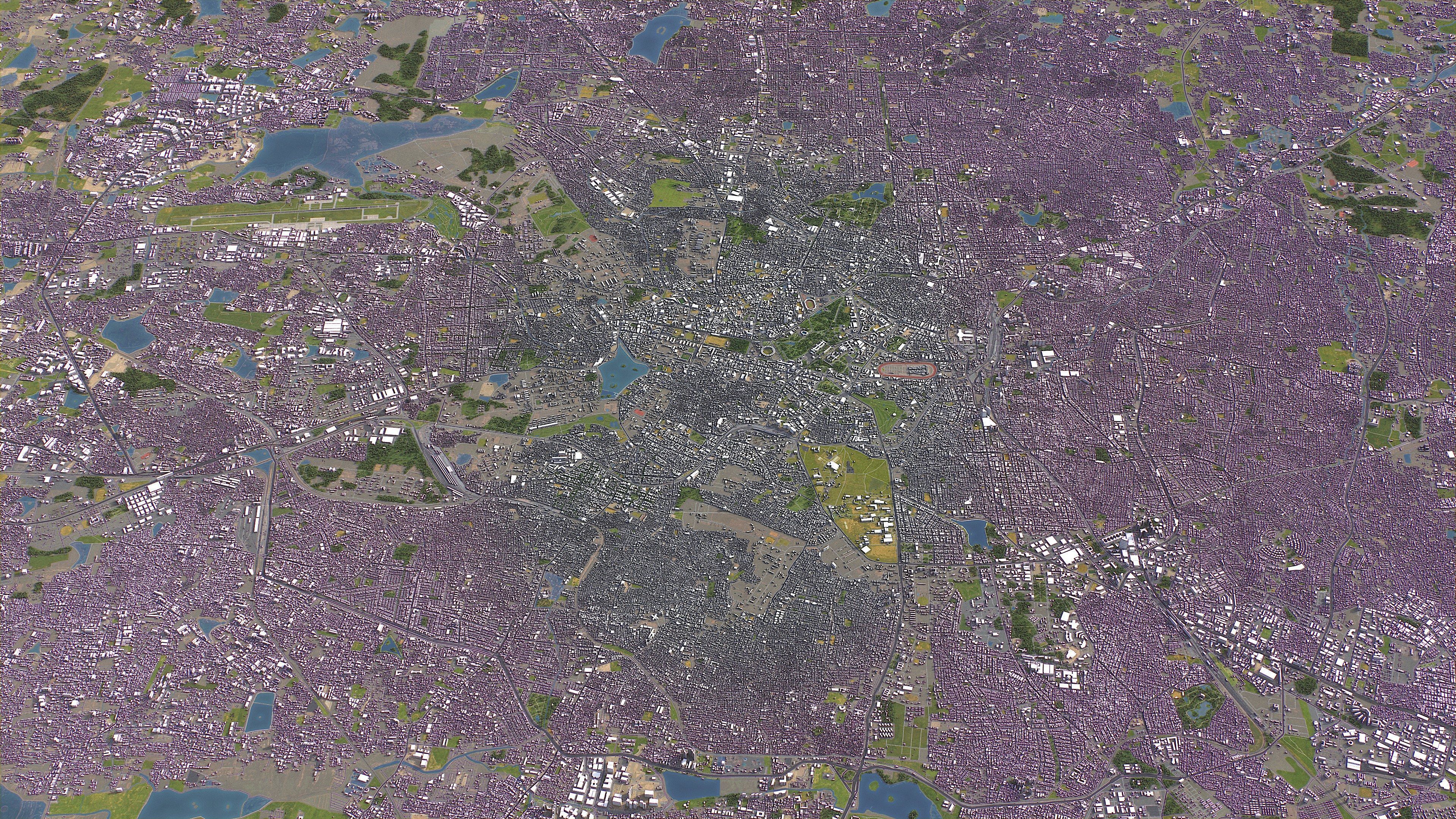 Bengaluru - Bangalore - 3D City Model Low-poly 3D model_10