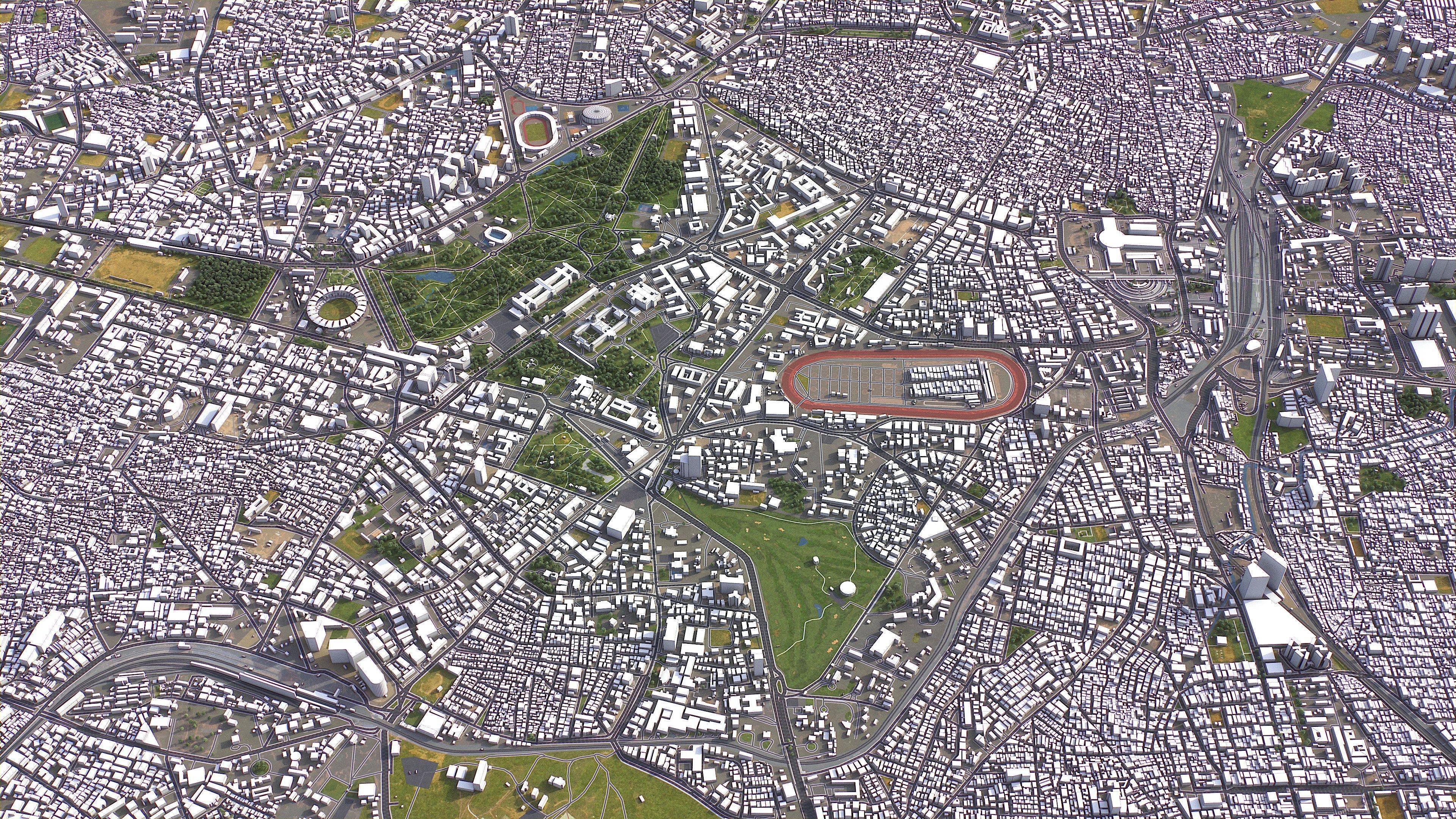 Bengaluru - Bangalore - 3D City Model Low-poly 3D model_3