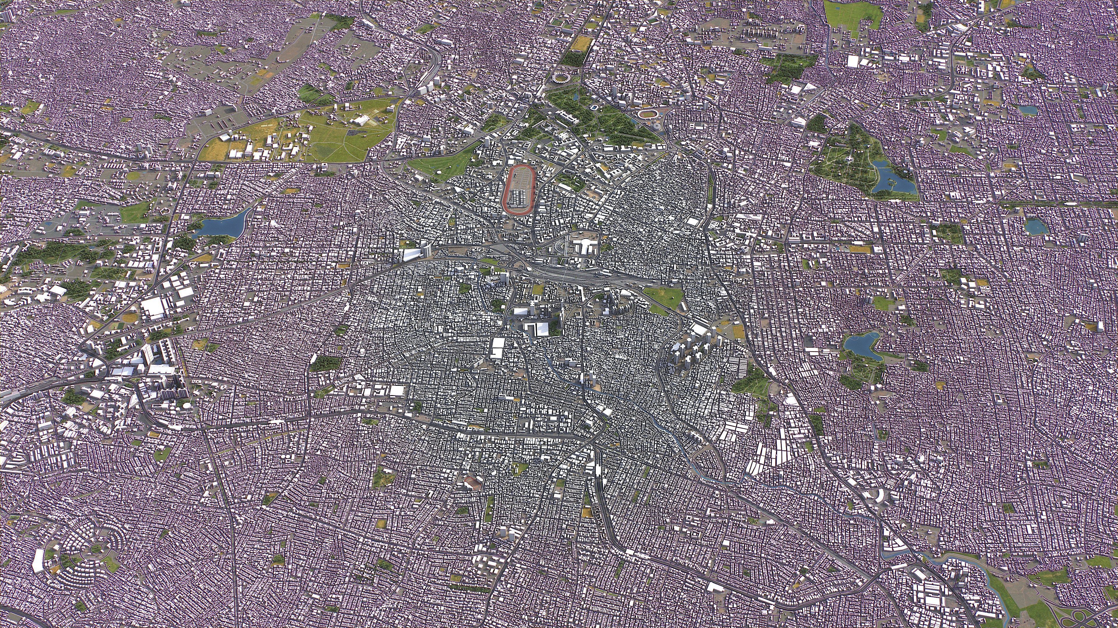 Bengaluru - Bangalore - 3D City Model Low-poly 3D model_6