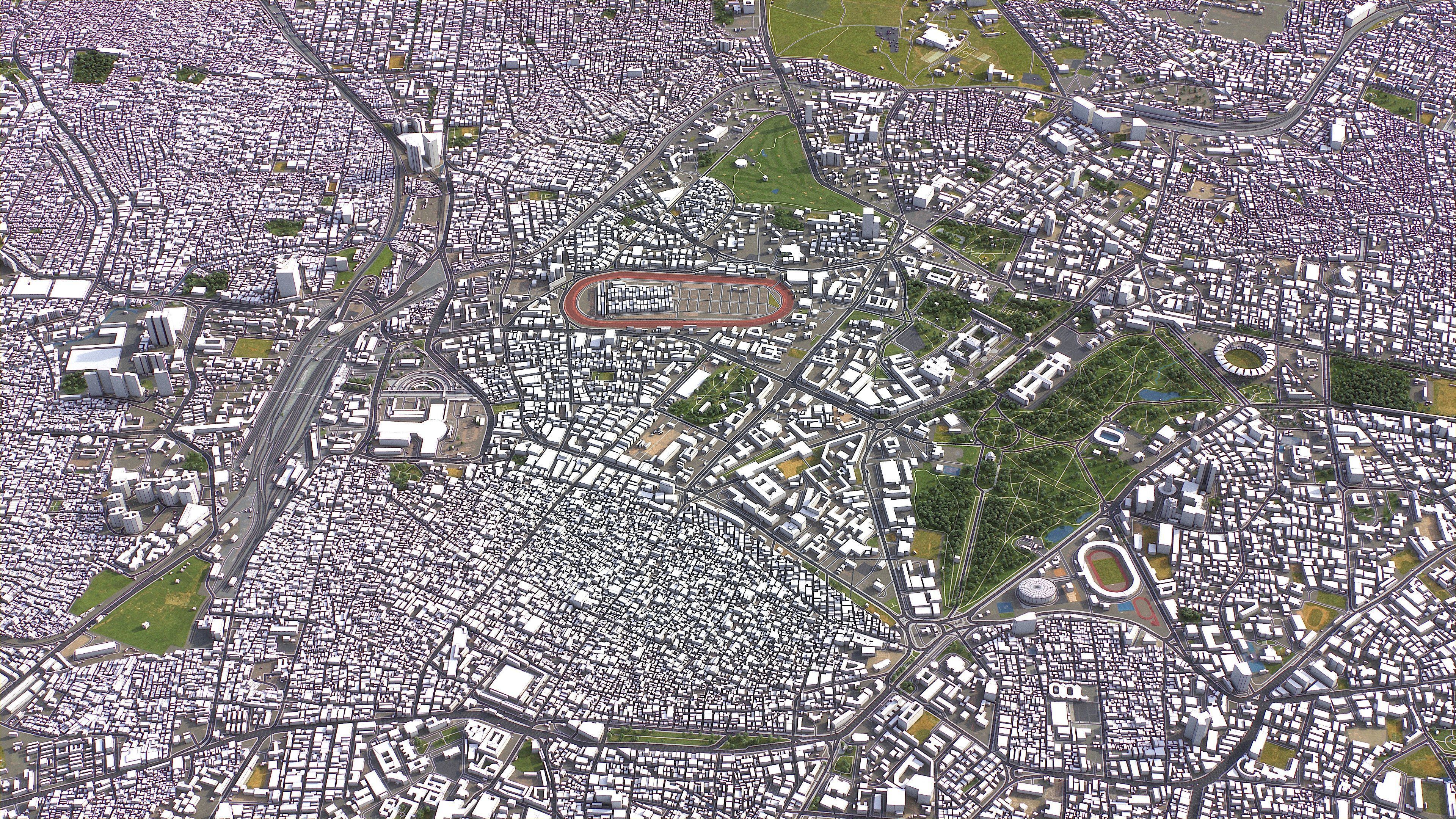 Bengaluru - Bangalore - 3D City Model Low-poly 3D model_1