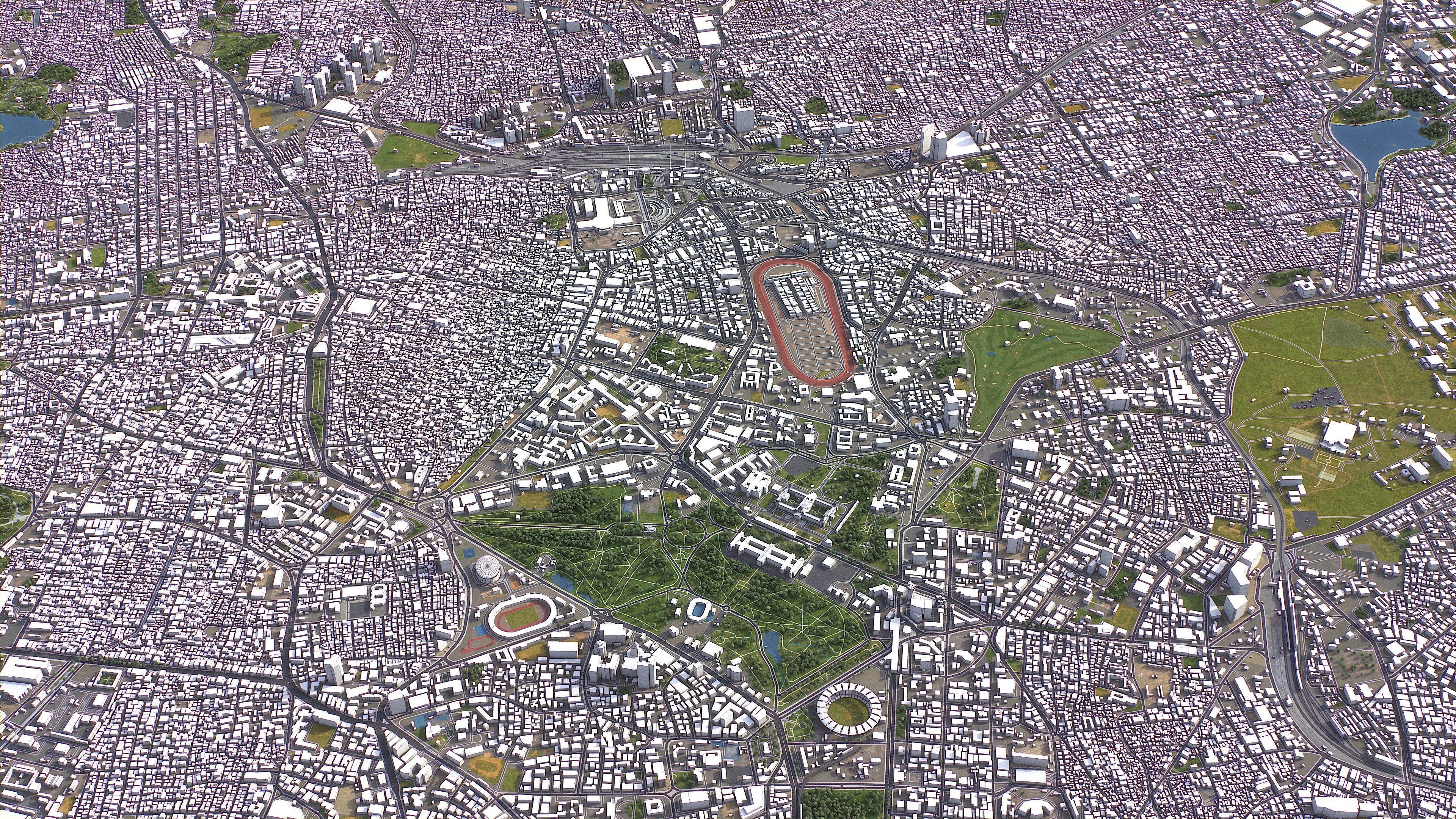 Bengaluru - Bangalore - 3D City Model Low-poly 3D model_4