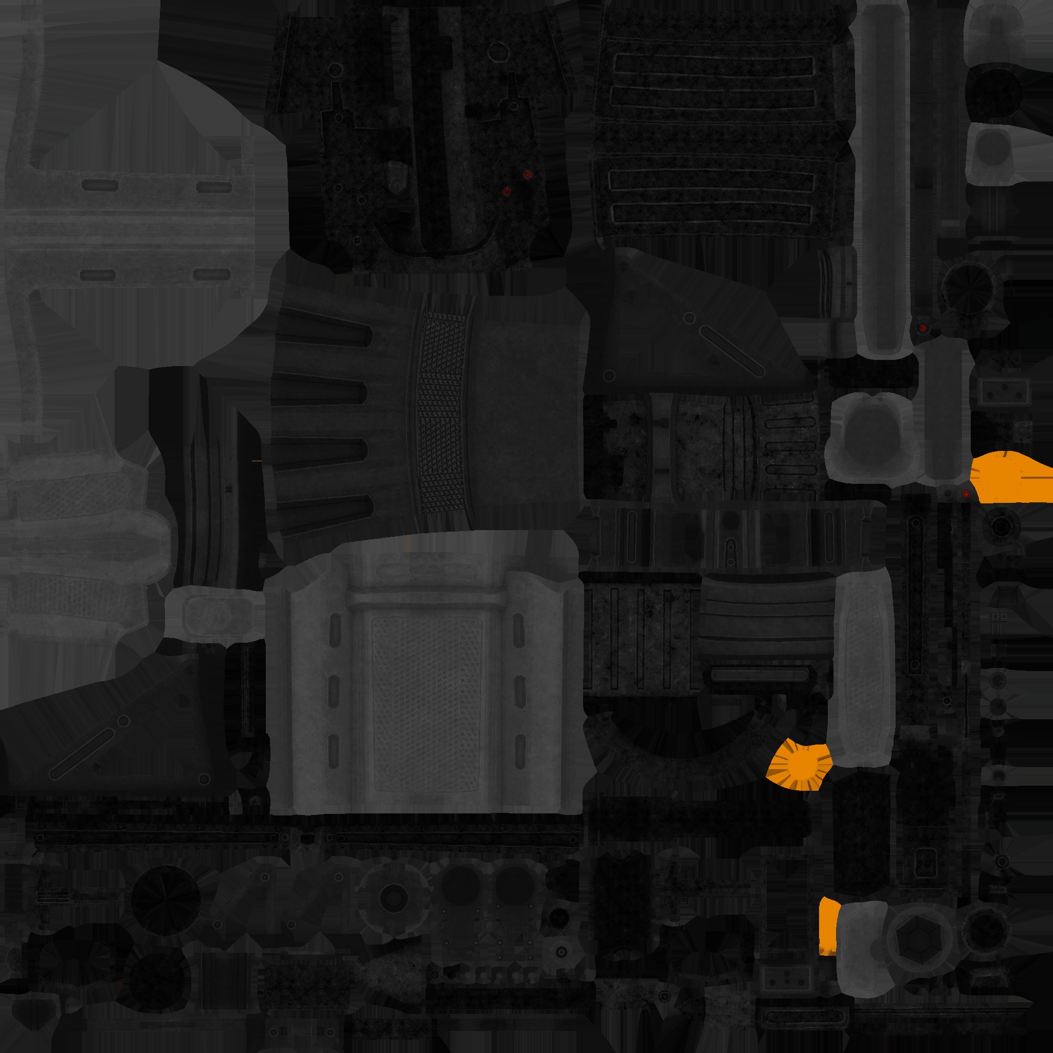 Carbine-gun model 3d game ready model Low-poly 3D model Low-poly 3D model_22