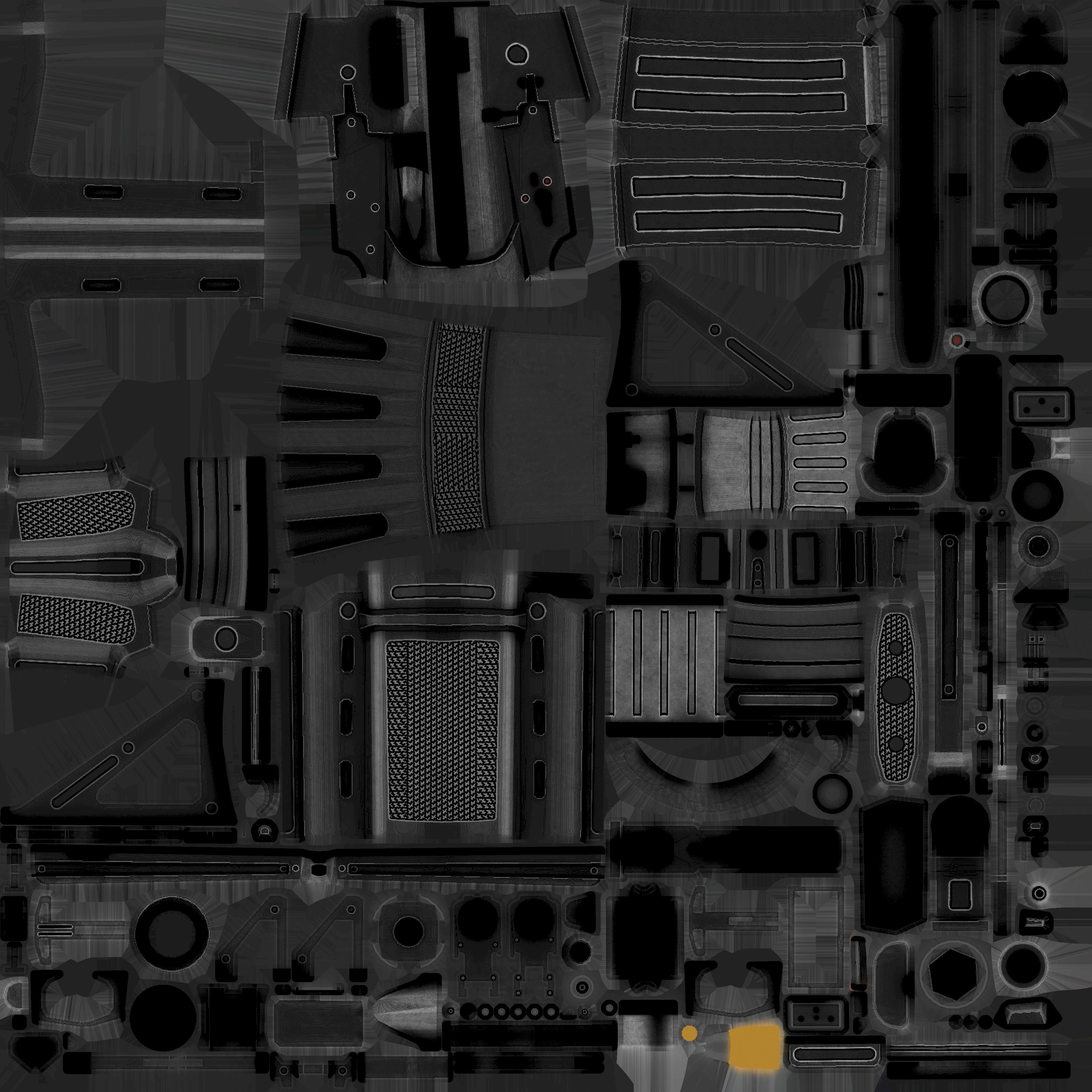 Carbine-gun model 3d game ready model Low-poly 3D model Low-poly 3D model_21