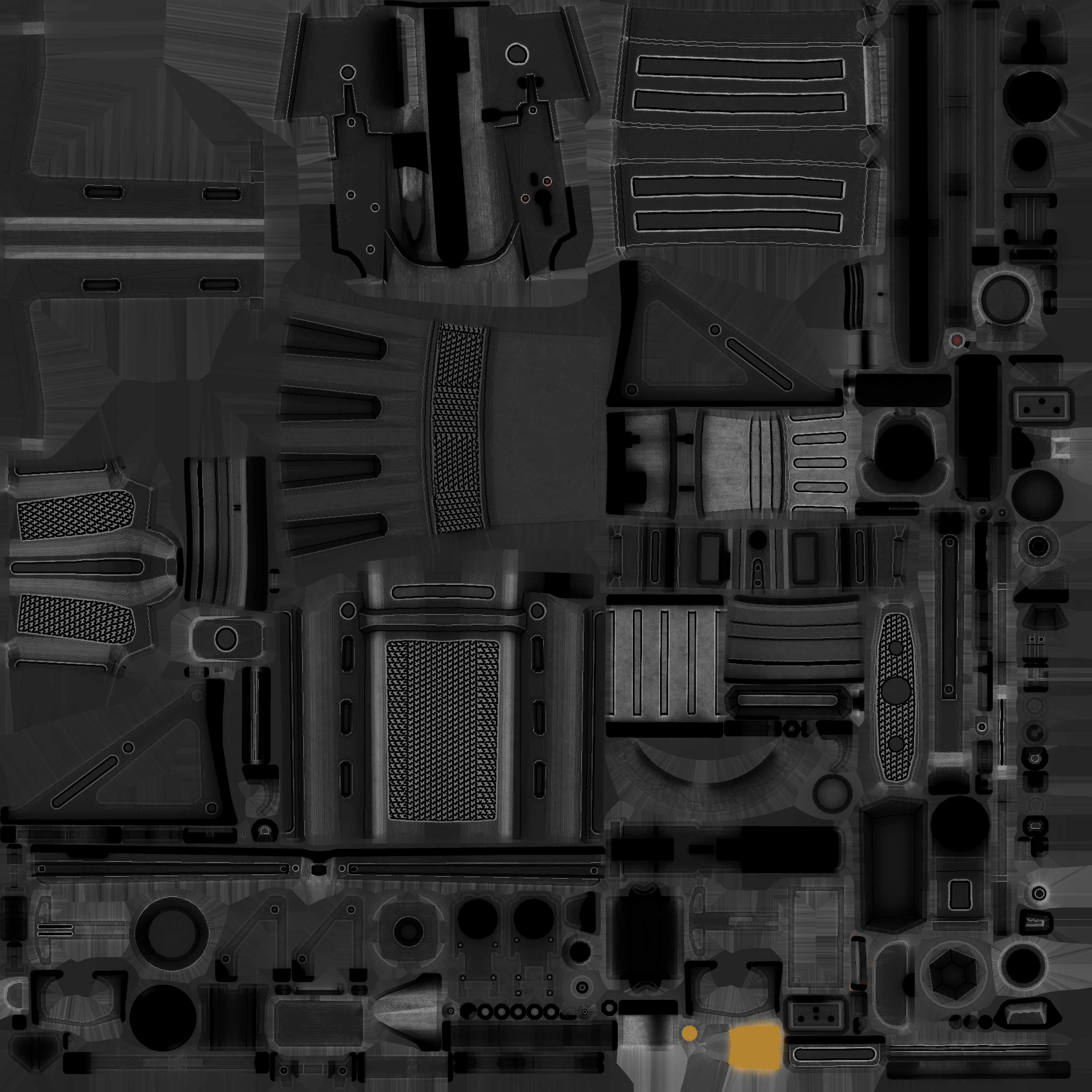 Carbine-gun model 3d game ready model Low-poly 3D model Low-poly 3D model_31