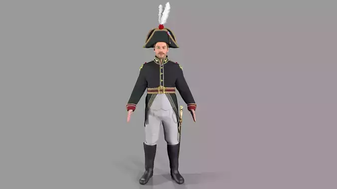 SOLDIER FRENCH Low-poly 3D model