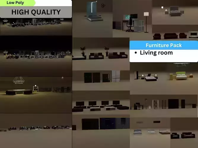 Furniture pack living room and bedroom