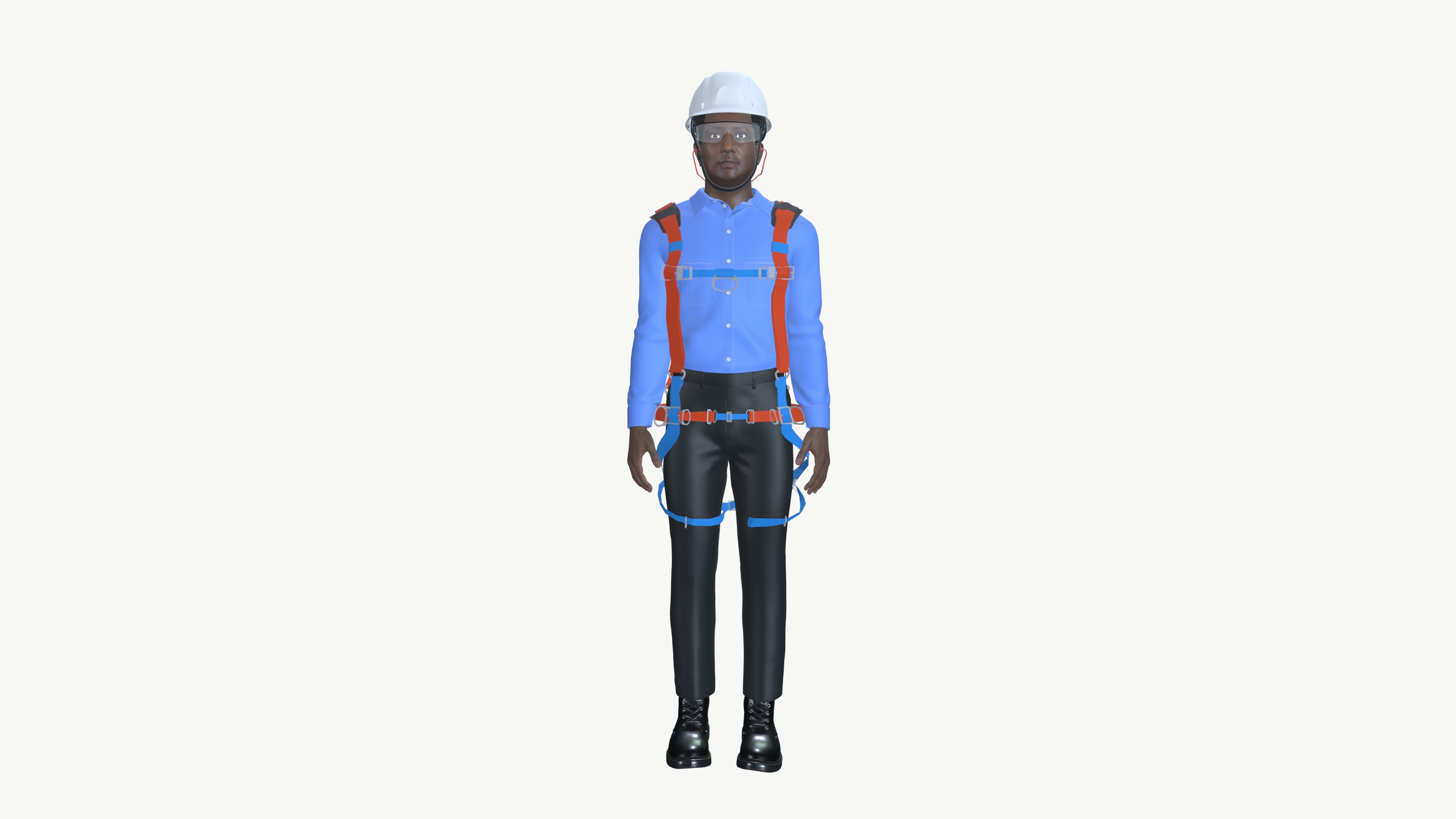 Male character With PPE 3D model_10