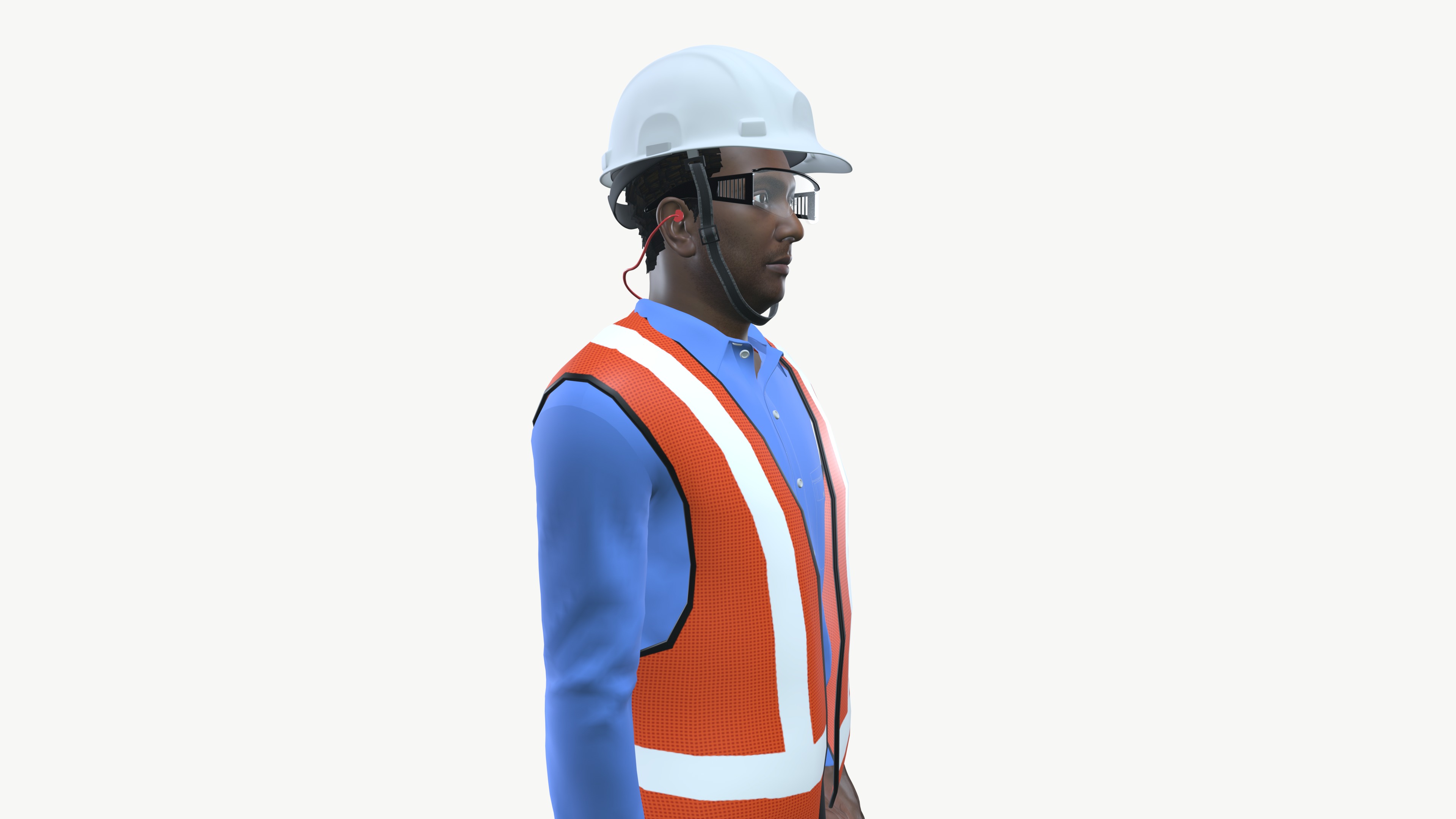 Male character With PPE 3D model_4