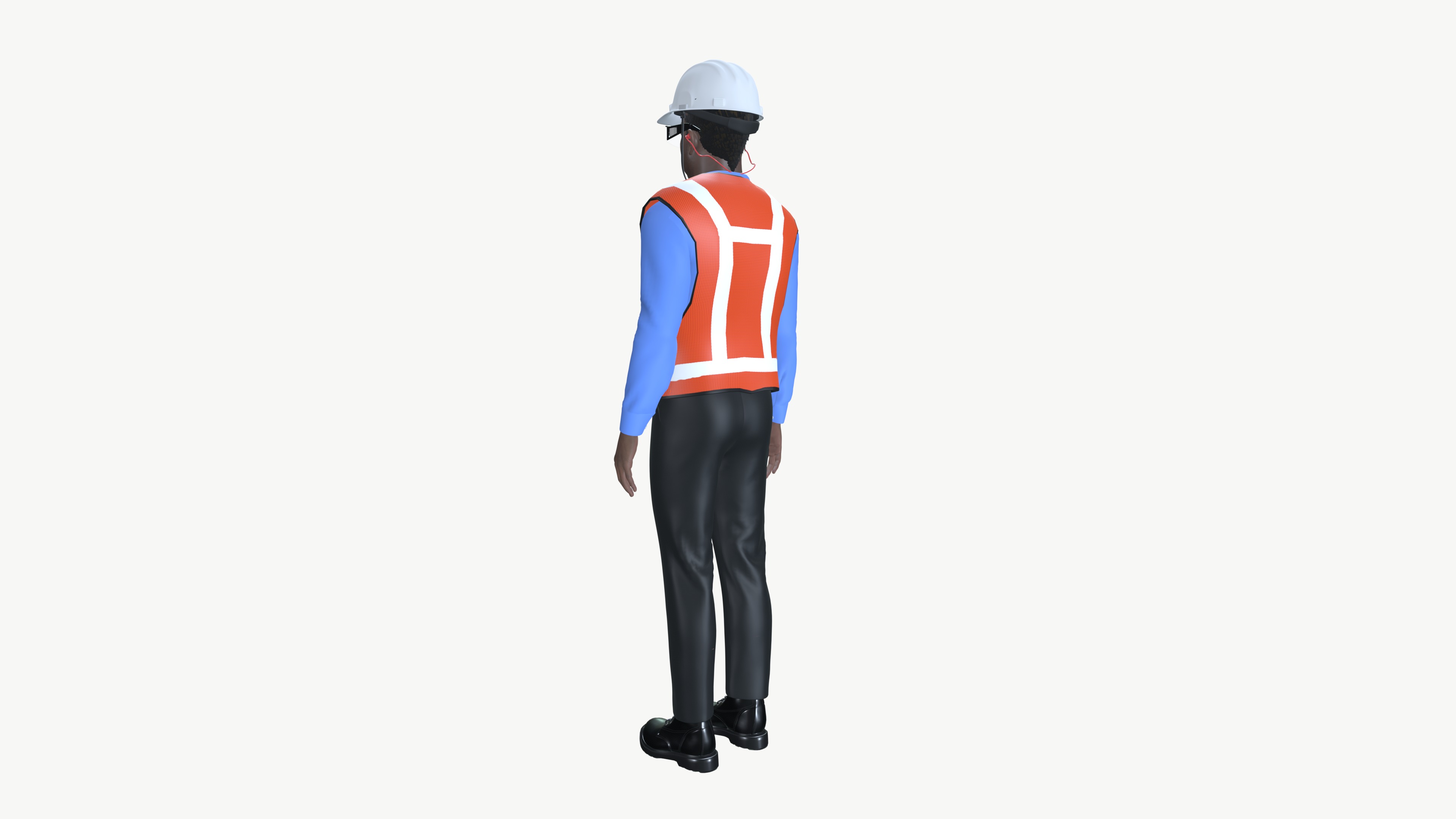 Male character With PPE 3D model_3