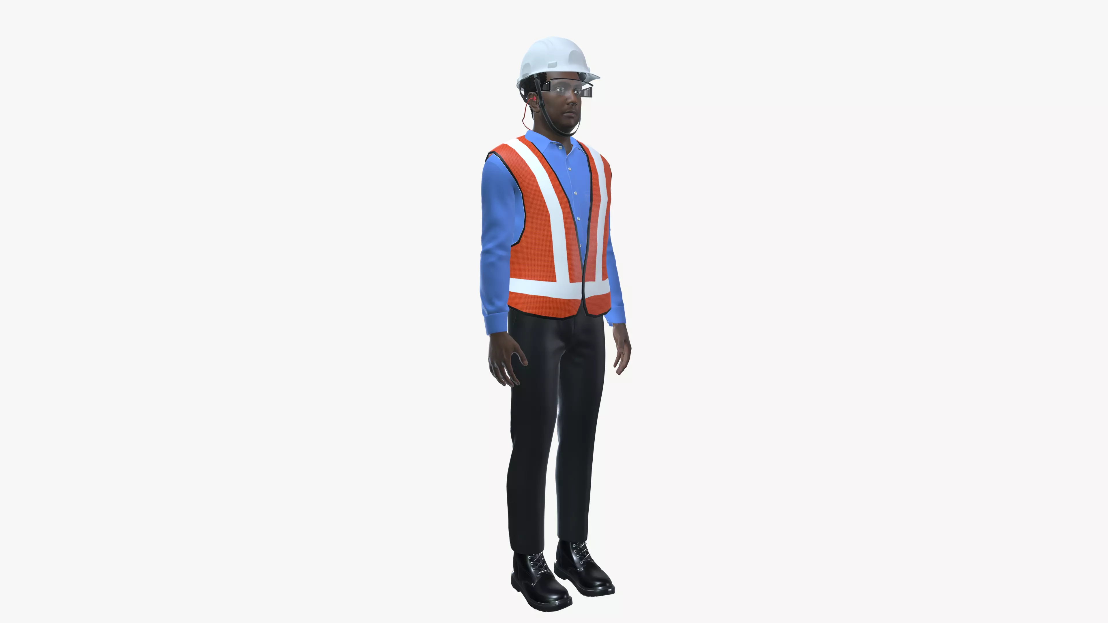 Male character With PPE 3D model_0
