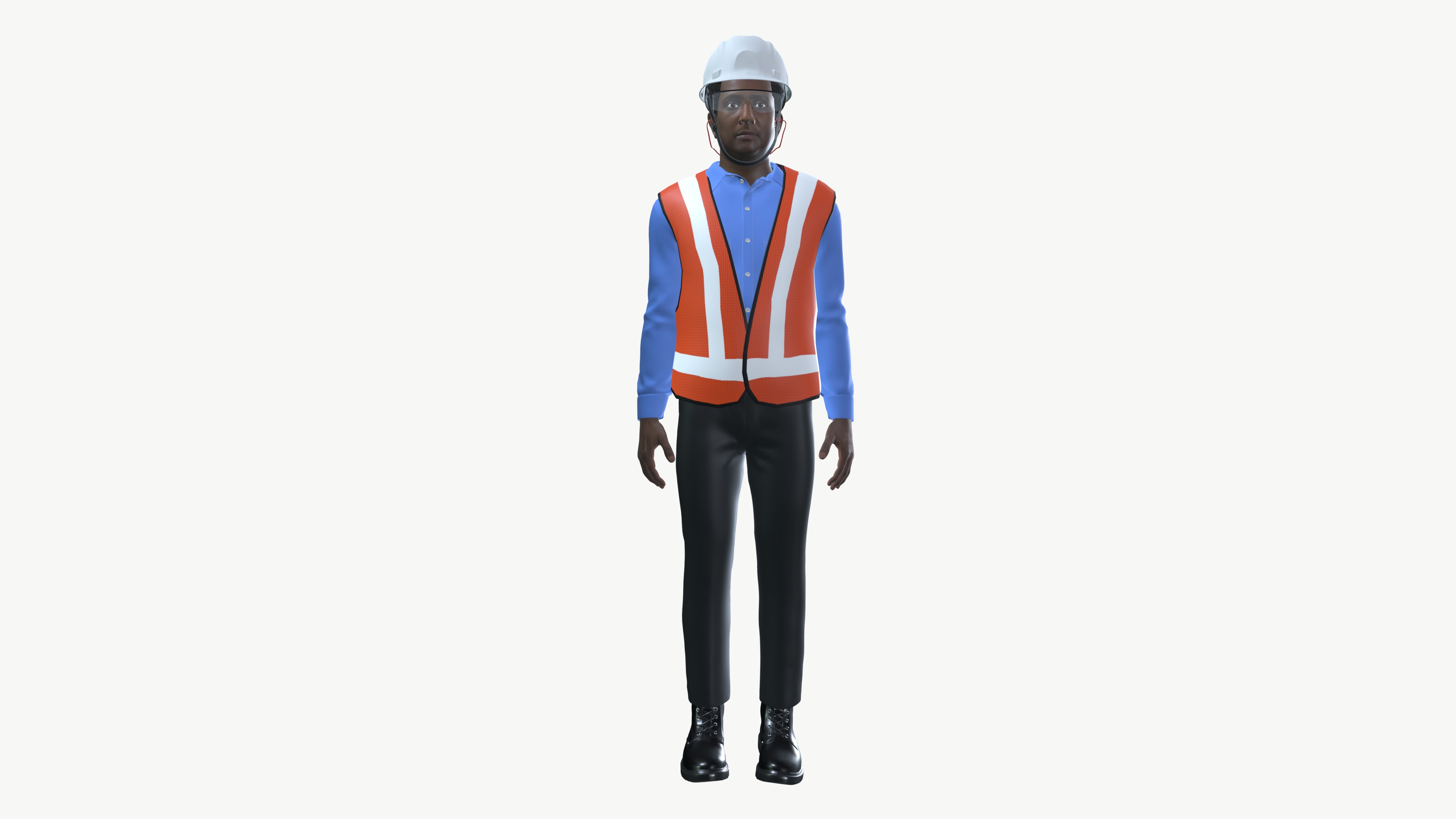 Male character With PPE 3D model_2