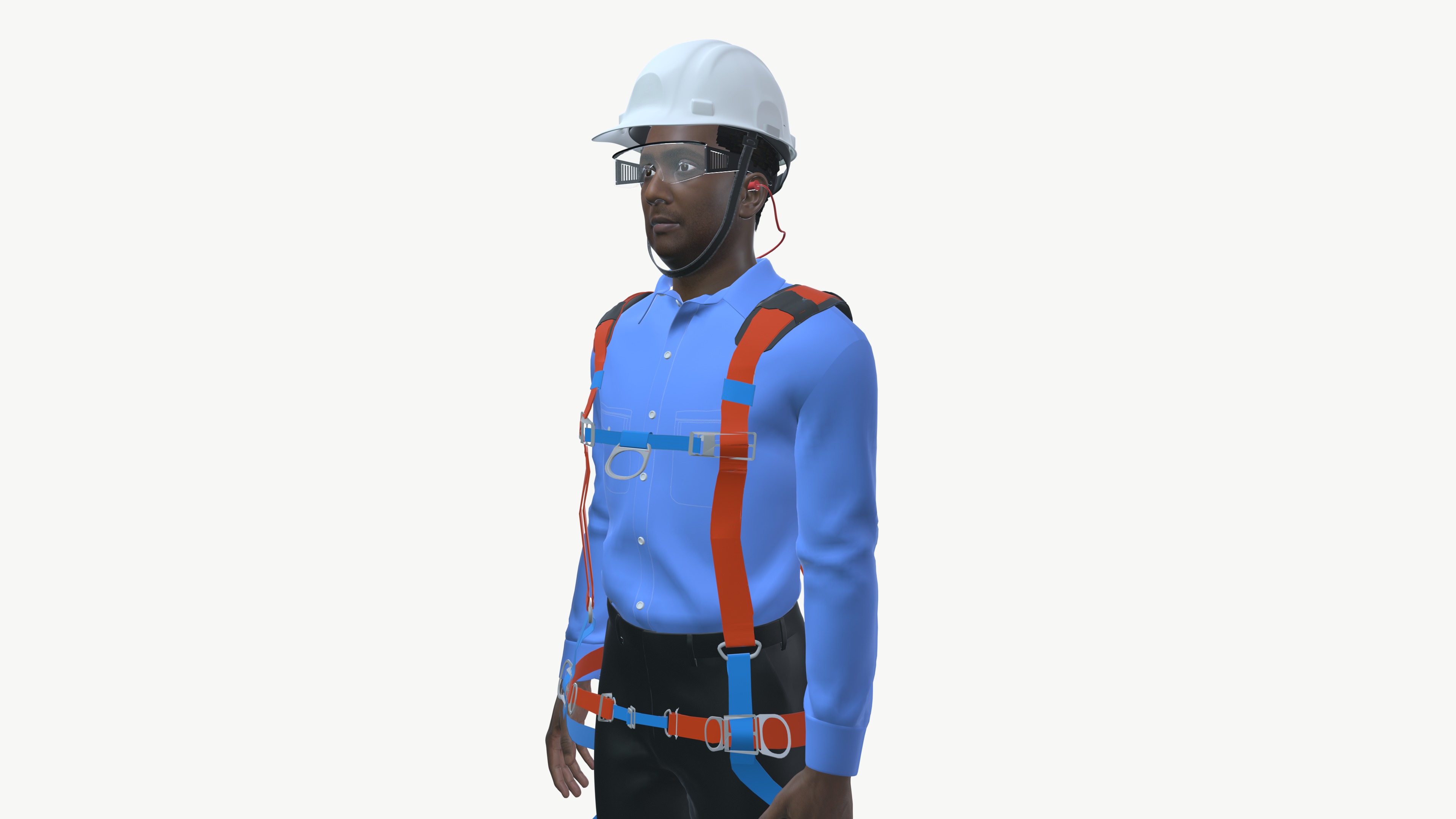 Male character With PPE 3D model_6
