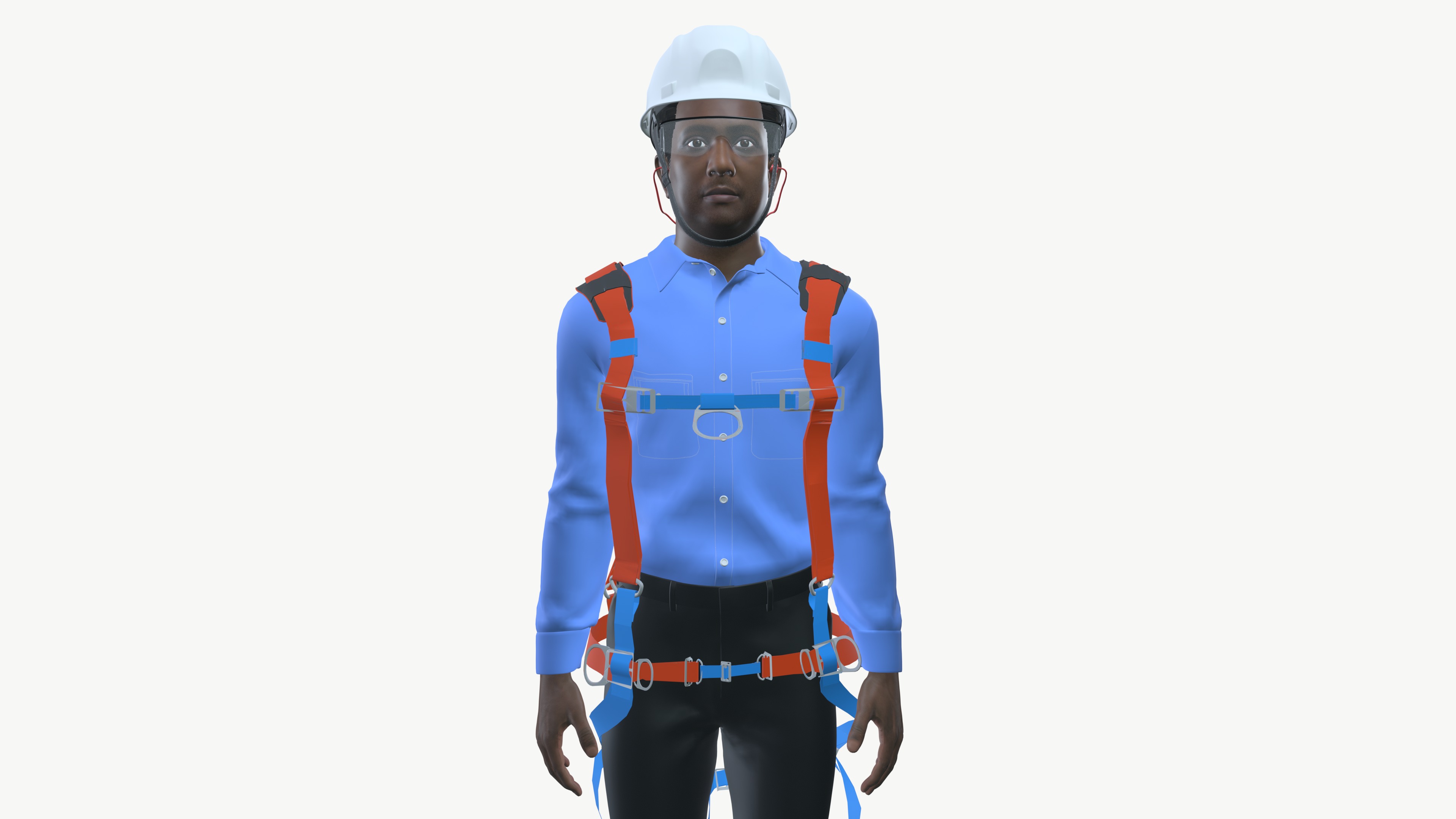 Male character With PPE 3D model_7