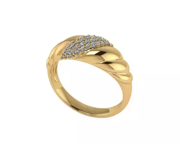 Diamond ring design 3d render