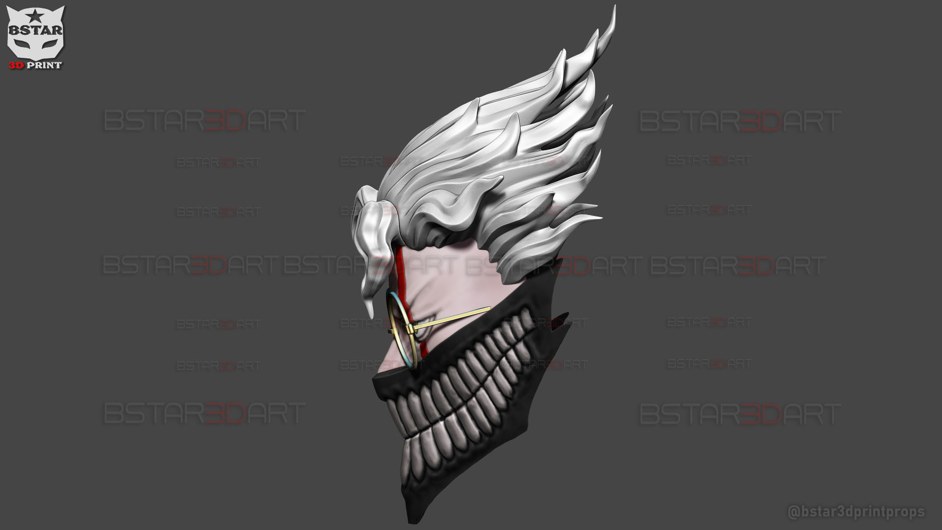 Dandadan Okarun Full Mask - High Quality - Anime Cospla 3D print model_30