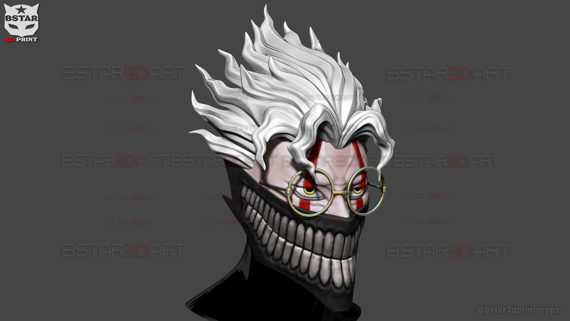 Dandadan Okarun Full Mask - High Quality - Anime Cospla 3D print model_26