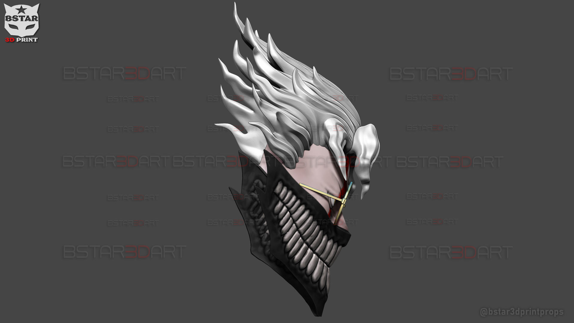 Dandadan Okarun Full Mask - High Quality - Anime Cospla 3D print model_33