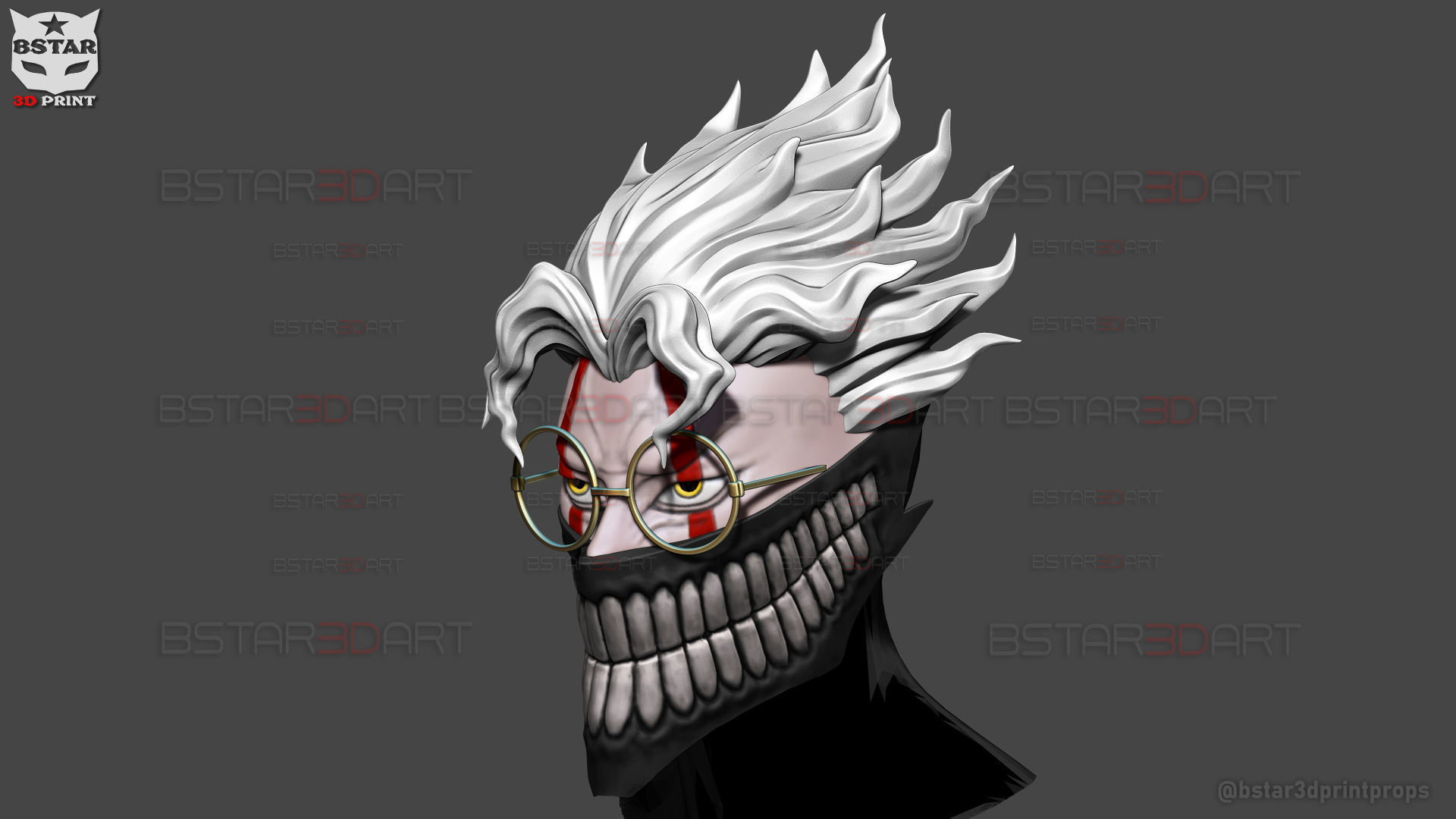 Dandadan Okarun Full Mask - High Quality - Anime Cospla 3D print model_25