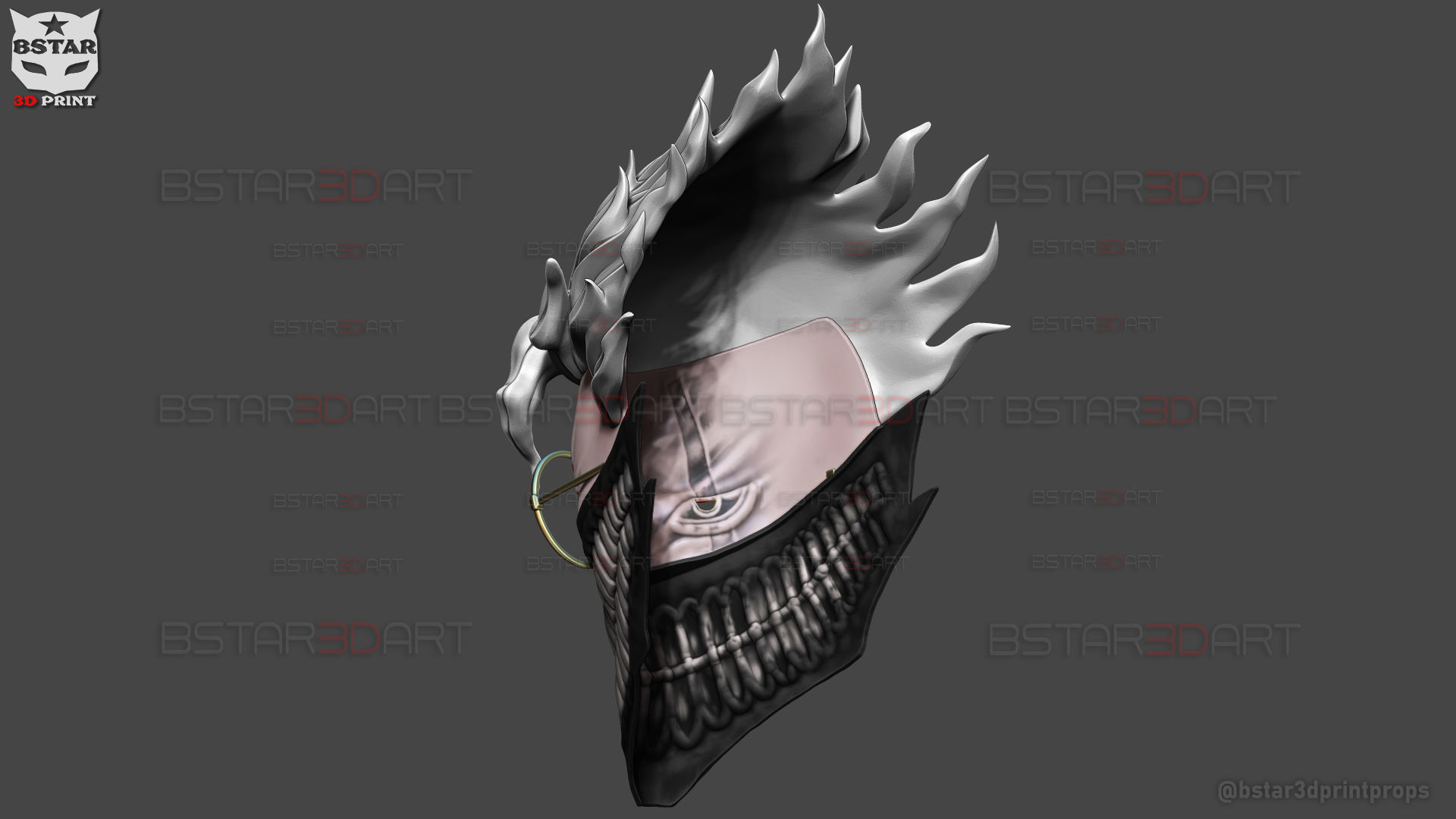Dandadan Okarun Full Mask - High Quality - Anime Cospla 3D print model_32