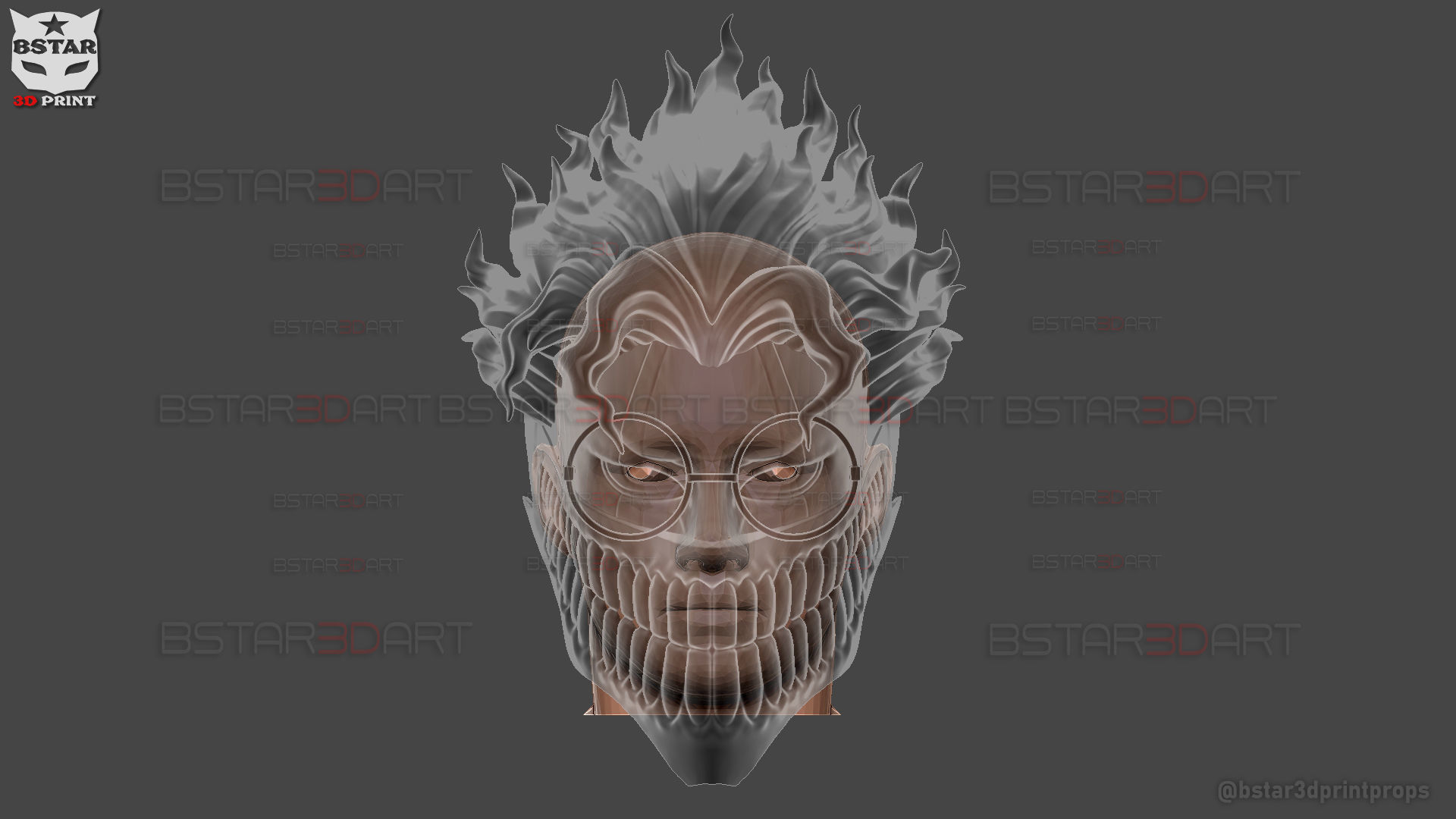 Dandadan Okarun Full Mask - High Quality - Anime Cospla 3D print model_46