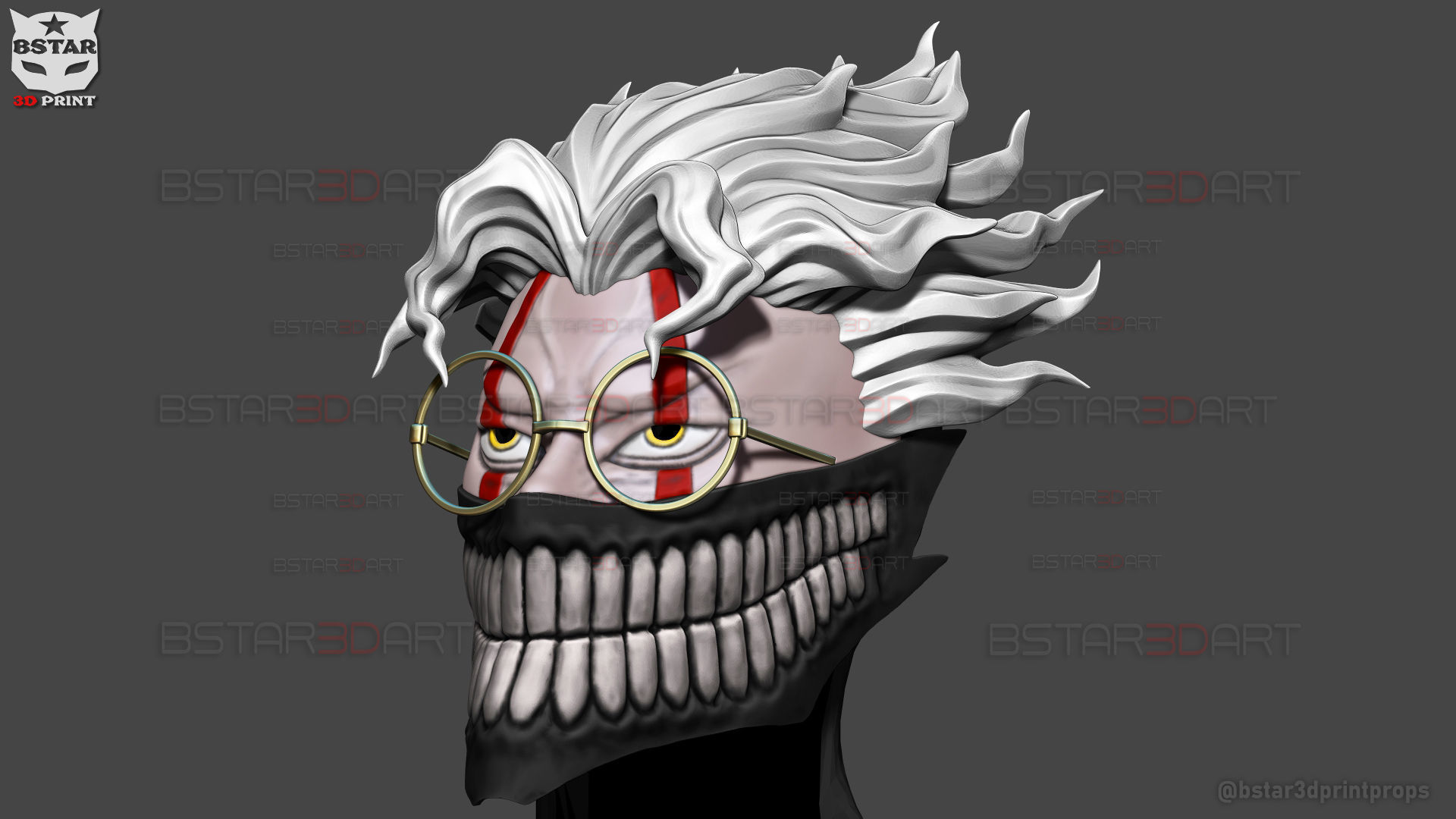 Dandadan Okarun Full Mask - High Quality - Anime Cospla 3D print model_27